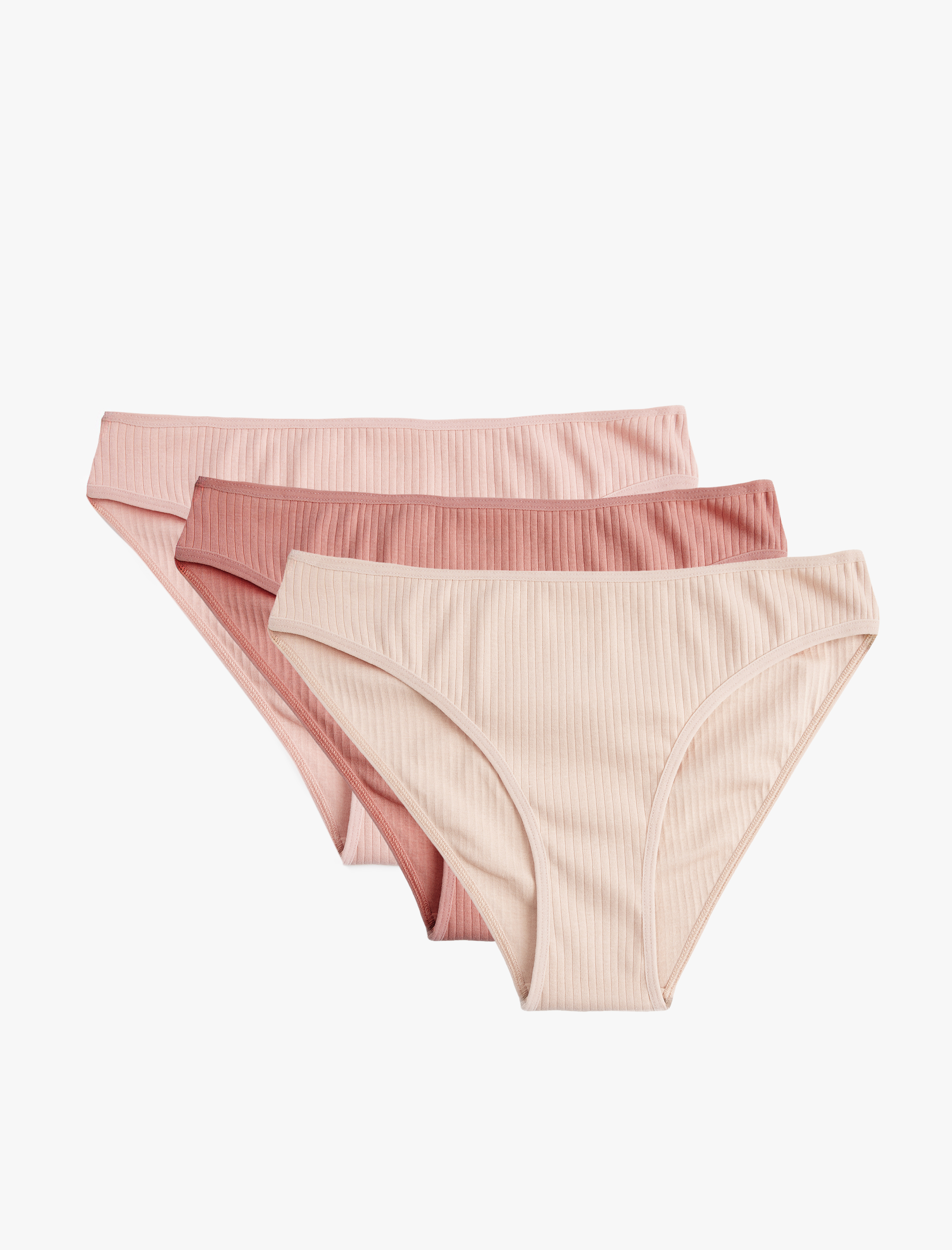   Rahat Kalıp Ribanalı Pamuklu 3'lü Brazilian Külot Seti