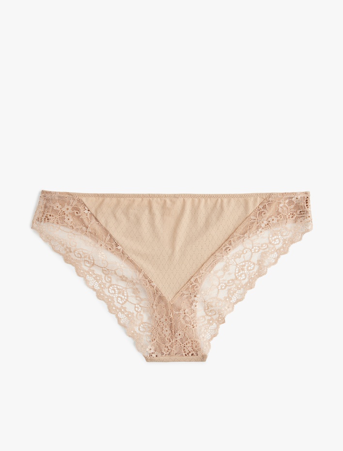  Dantel Detaylı Rahat Kalıp Brazilian Külot