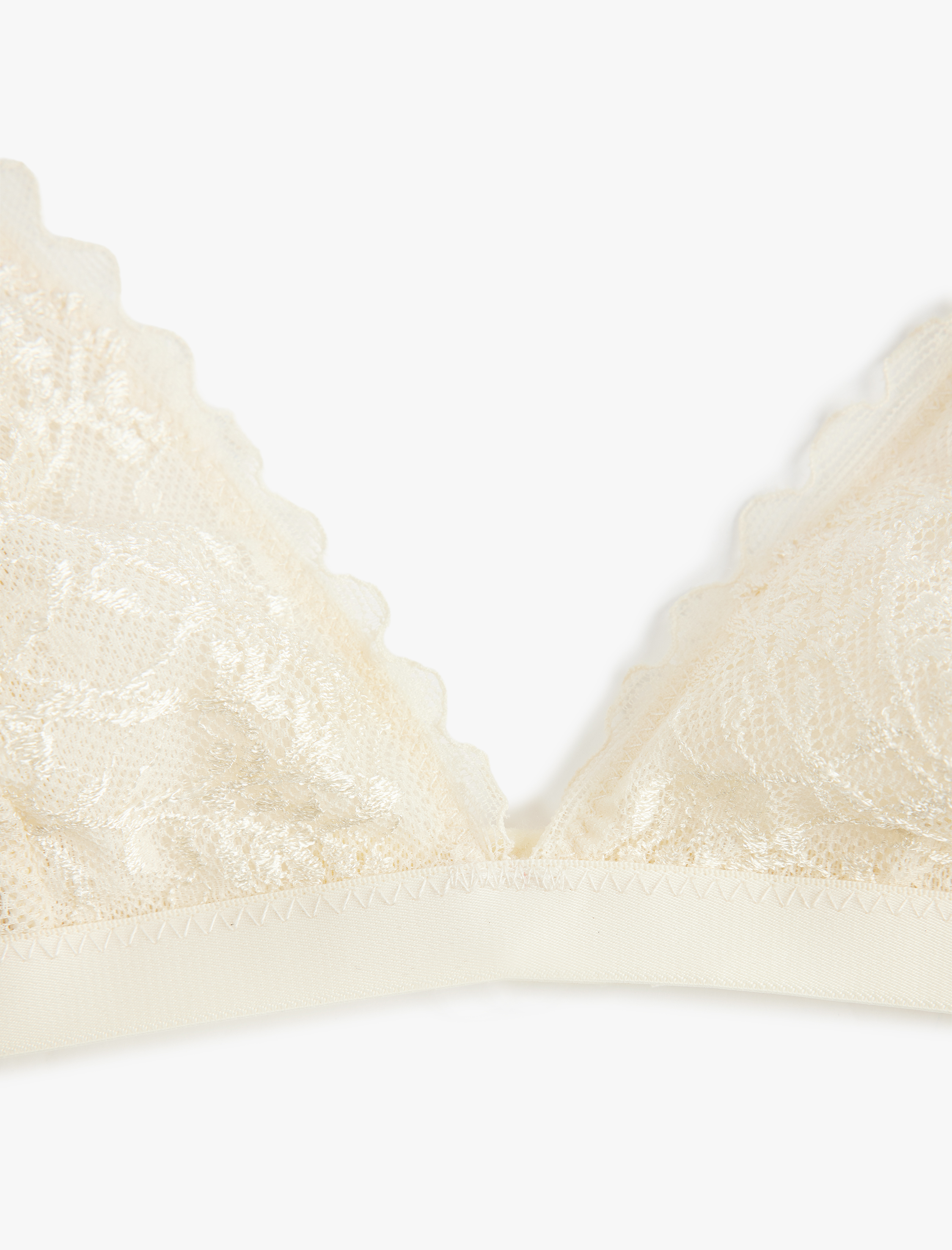   Dolgusuz Dantel Detaylı Balensiz Sütyen