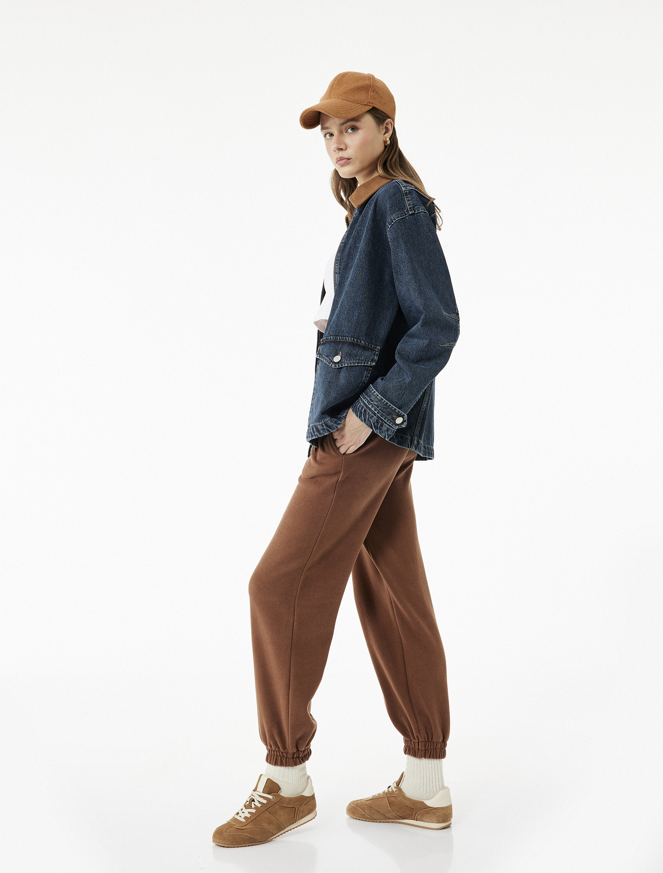   Beli Lastikli Cep Detaylı Rahat Kalıp Jogger Eşofman Altı