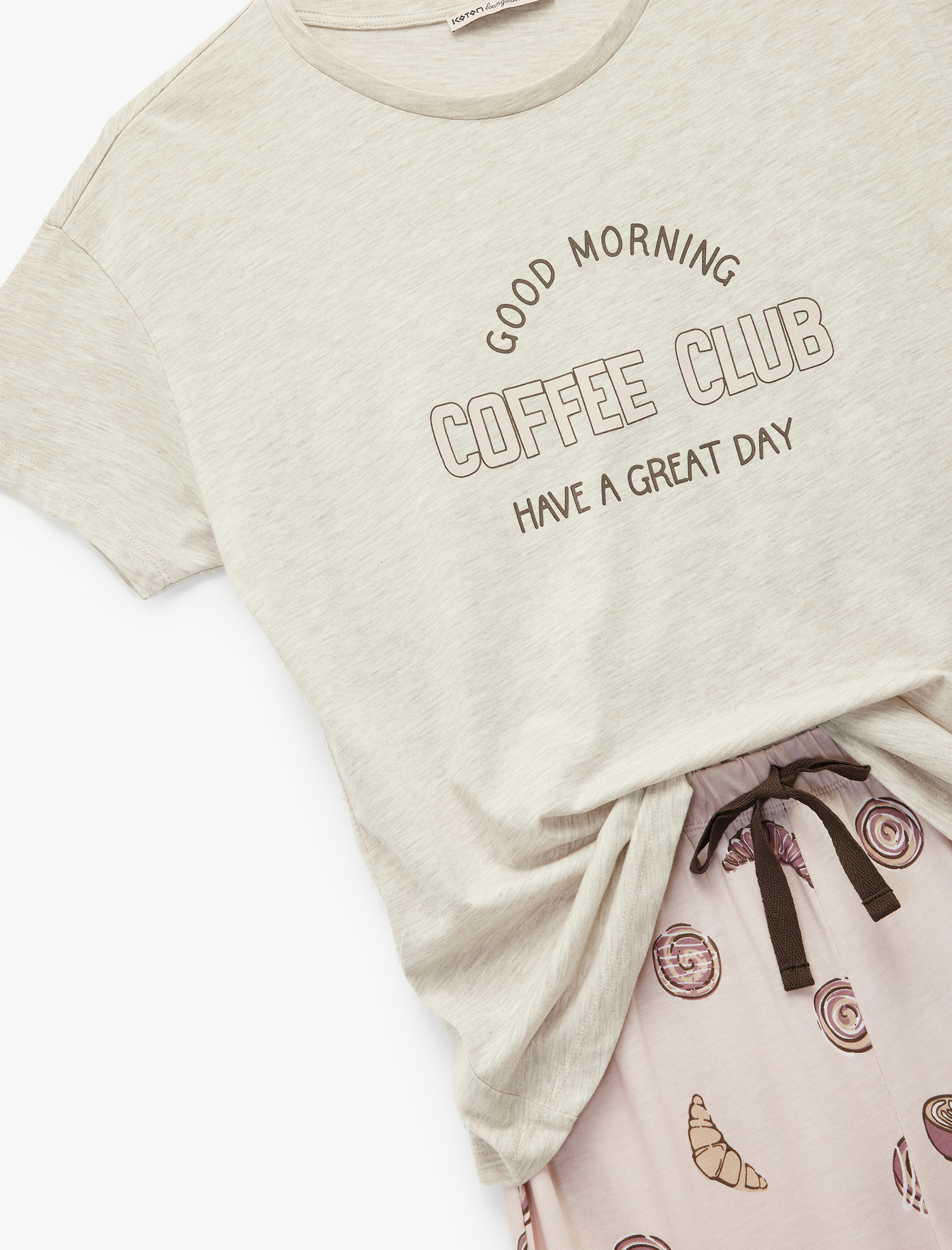   Pamuklu Baskılı Uzun Kollu Pijama Takımı