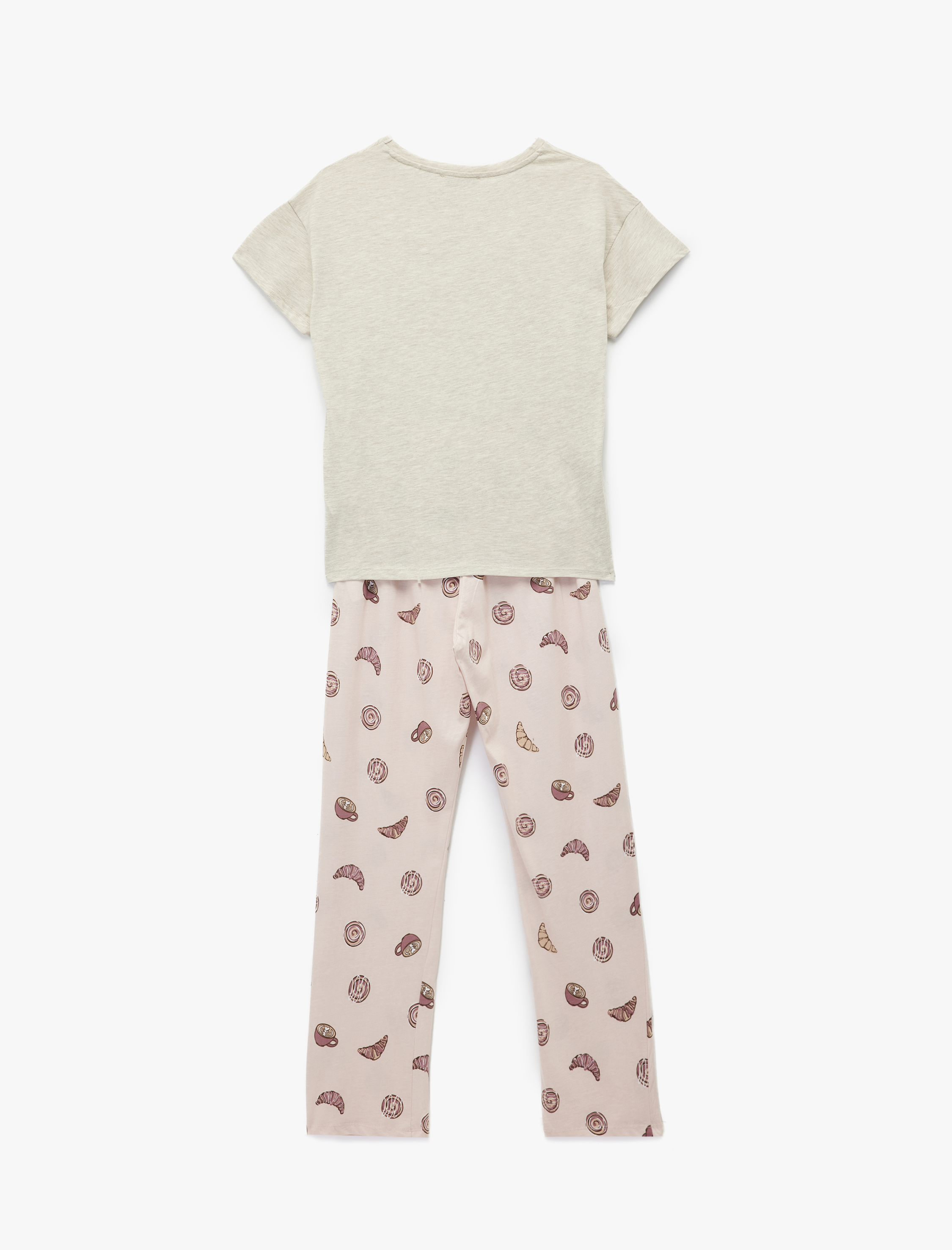   Pamuklu Baskılı Uzun Kollu Pijama Takımı