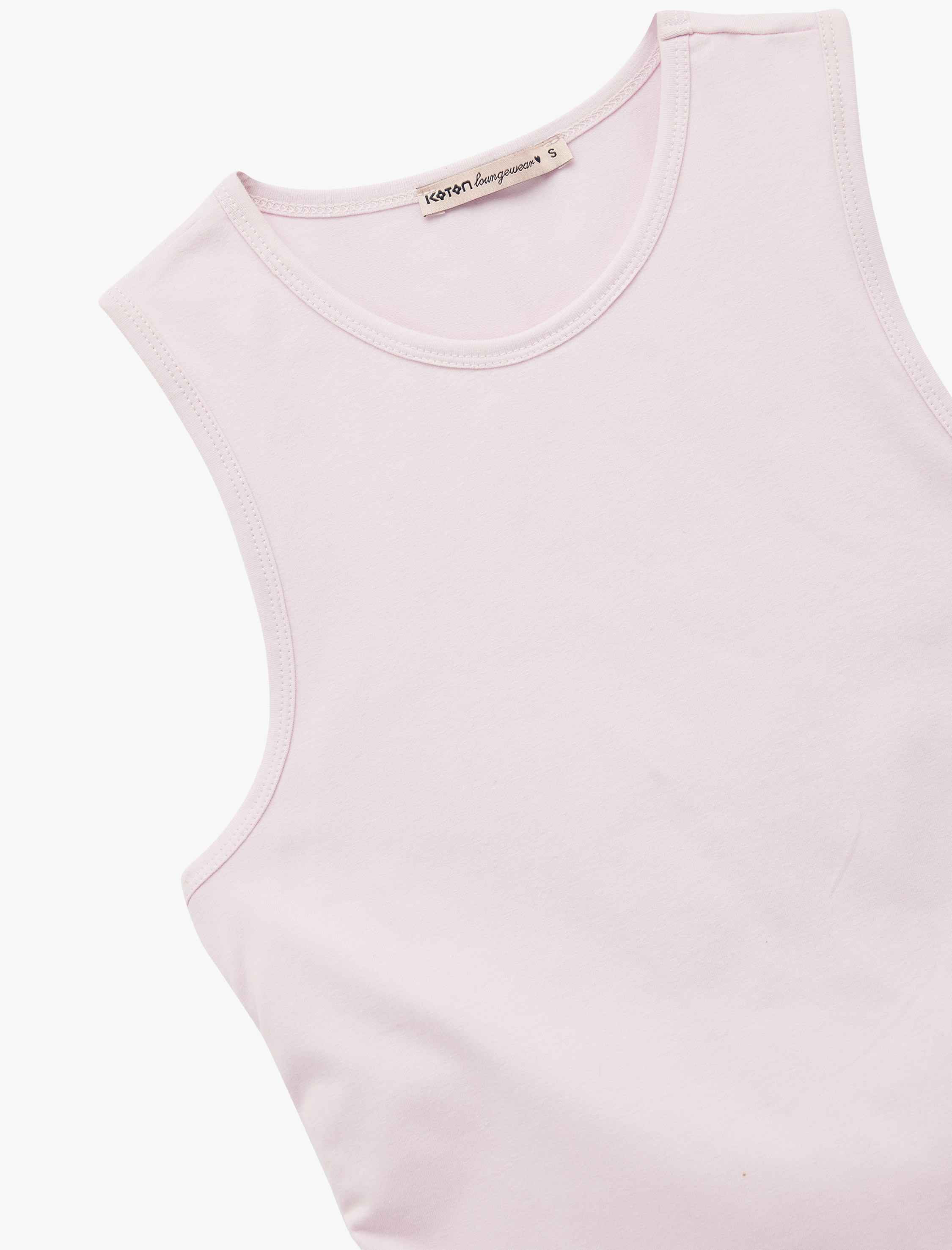   Bisiklet Yaka Dantel Detaylı Kolsuz Pijama Üstü