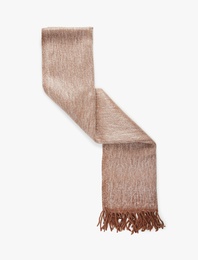 Püskül Detaylı Yumuşak Dokulu Uzun Atkı