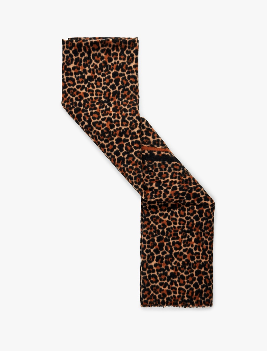 Koton Kadın Leopar Desenli Uzun Atkı