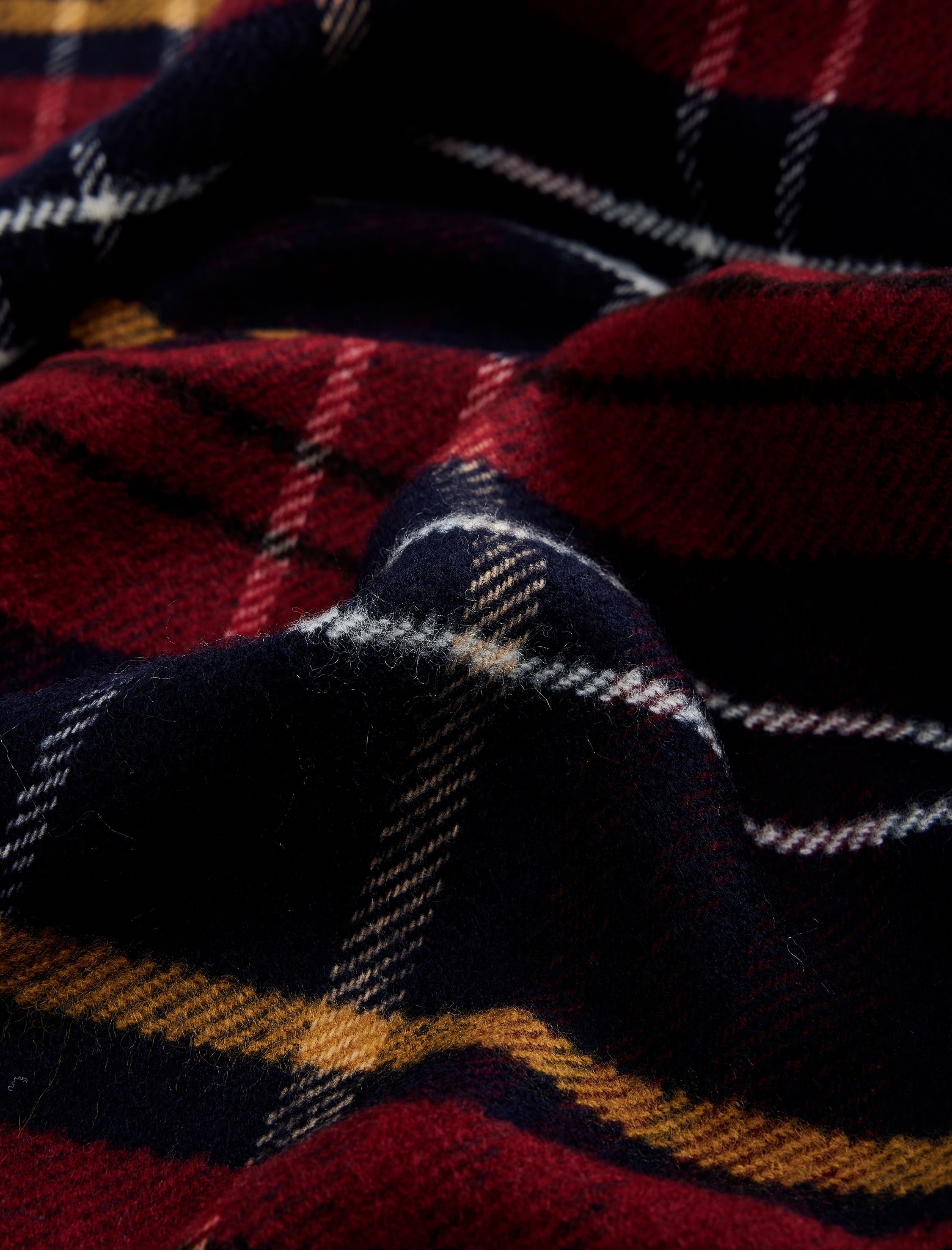  Kadın Ekoseli Püsküllü Uzun Triko Atkı