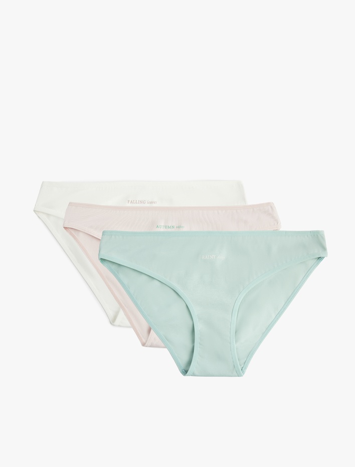  Pamuklu Rahat Kalıp 3'lü Brief Külot Seti