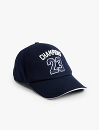 İşlemeli Pamuklu Kep Şapka