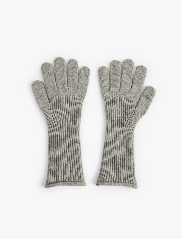 Kadın Yumuşak Dokulu Uzun Triko Eldiven