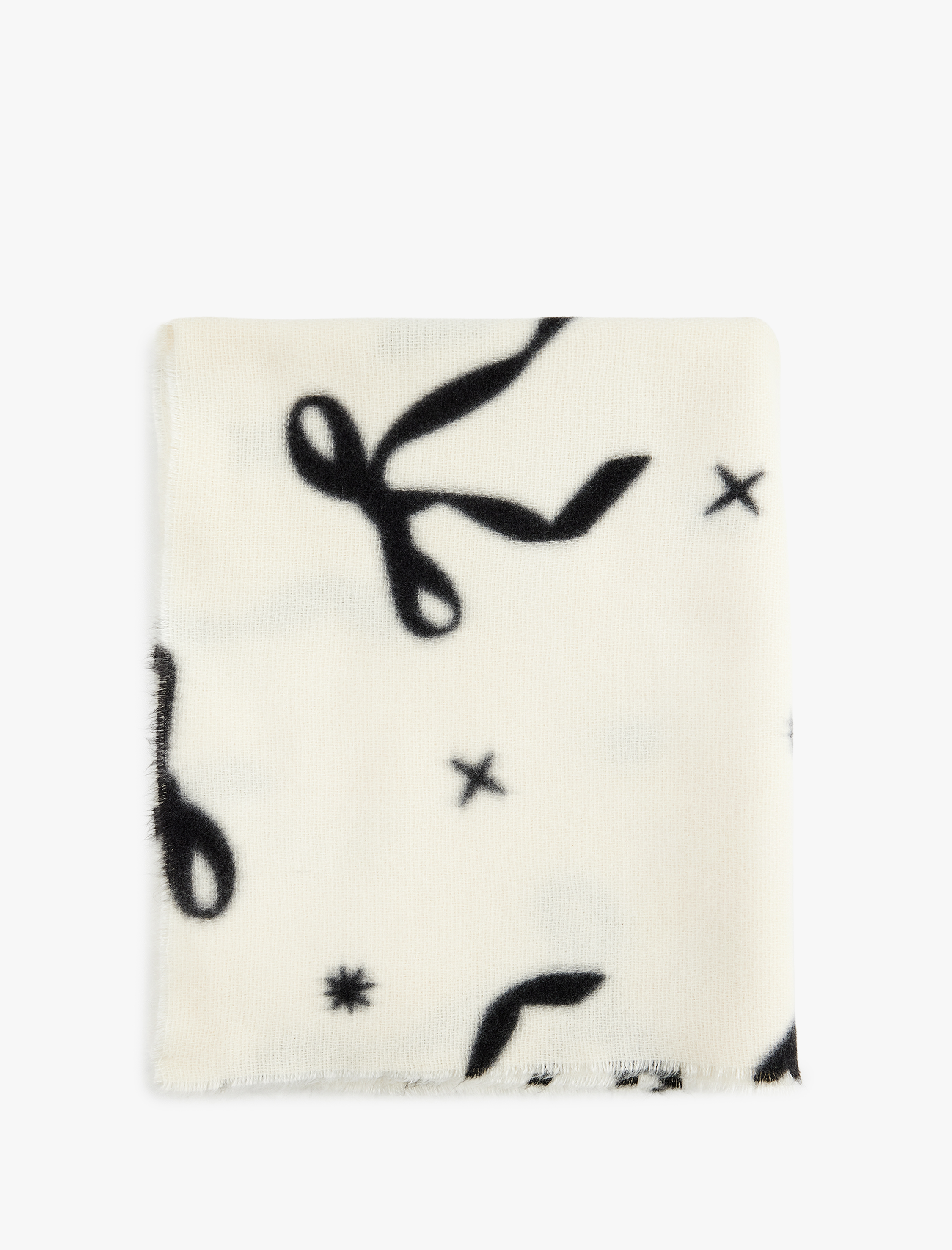  Kadın Fiyonk Desenli Uzun Atkı