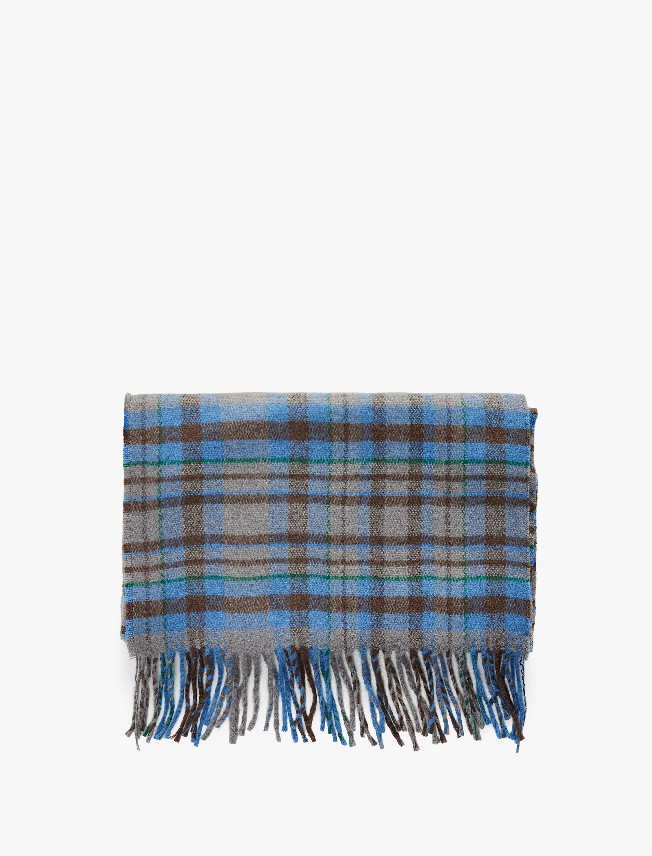  Erkek Püsküllü Uzun Ekoseli Atkı