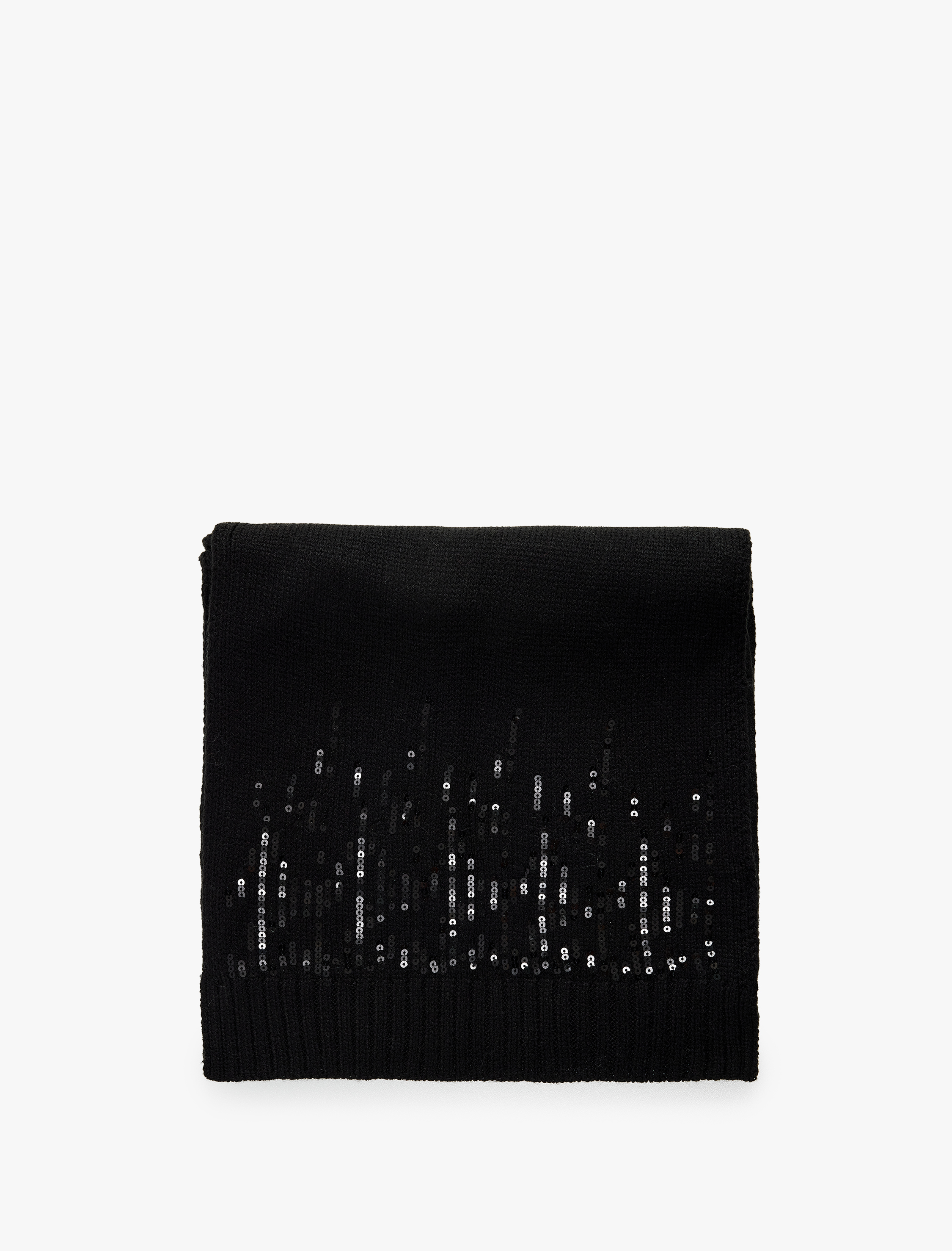  Kadın Pul Detaylı Uzun Triko Atkı