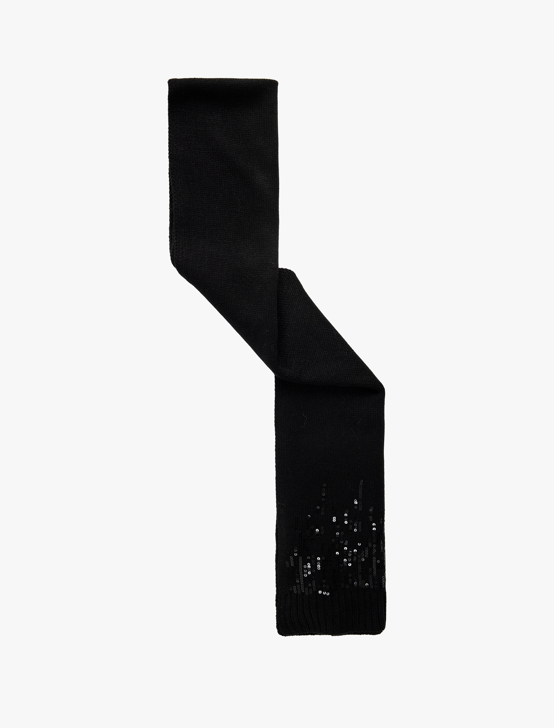  Kadın Pul Detaylı Uzun Triko Atkı