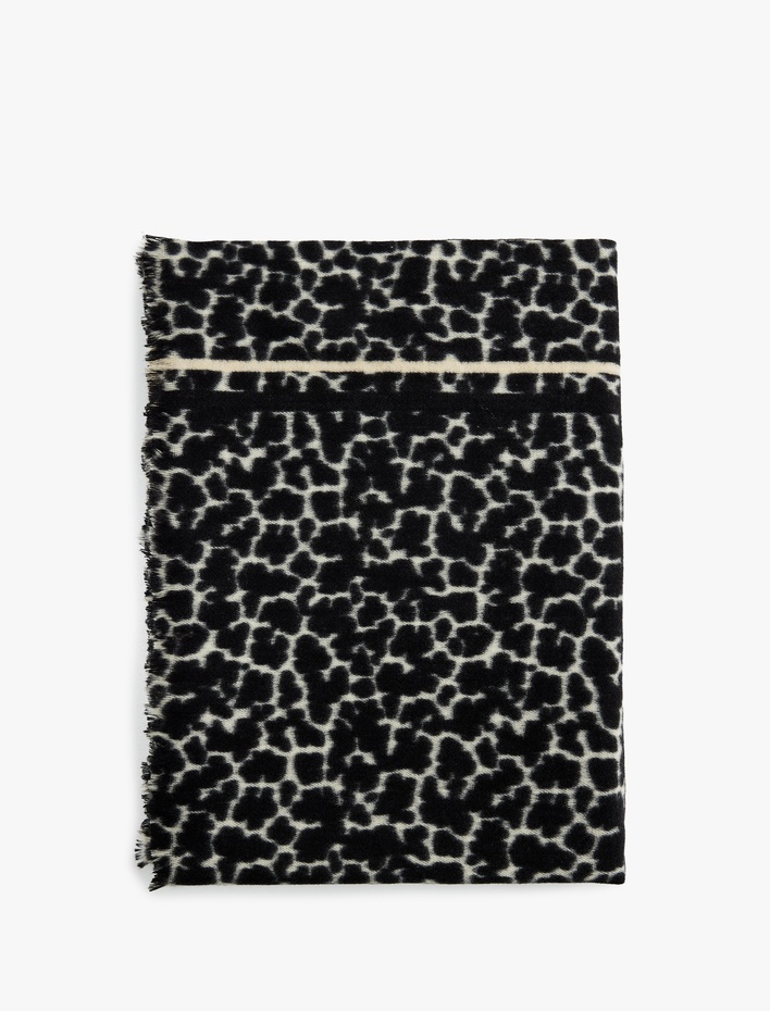 Kadın Leopar Desenli Uzun Atkı