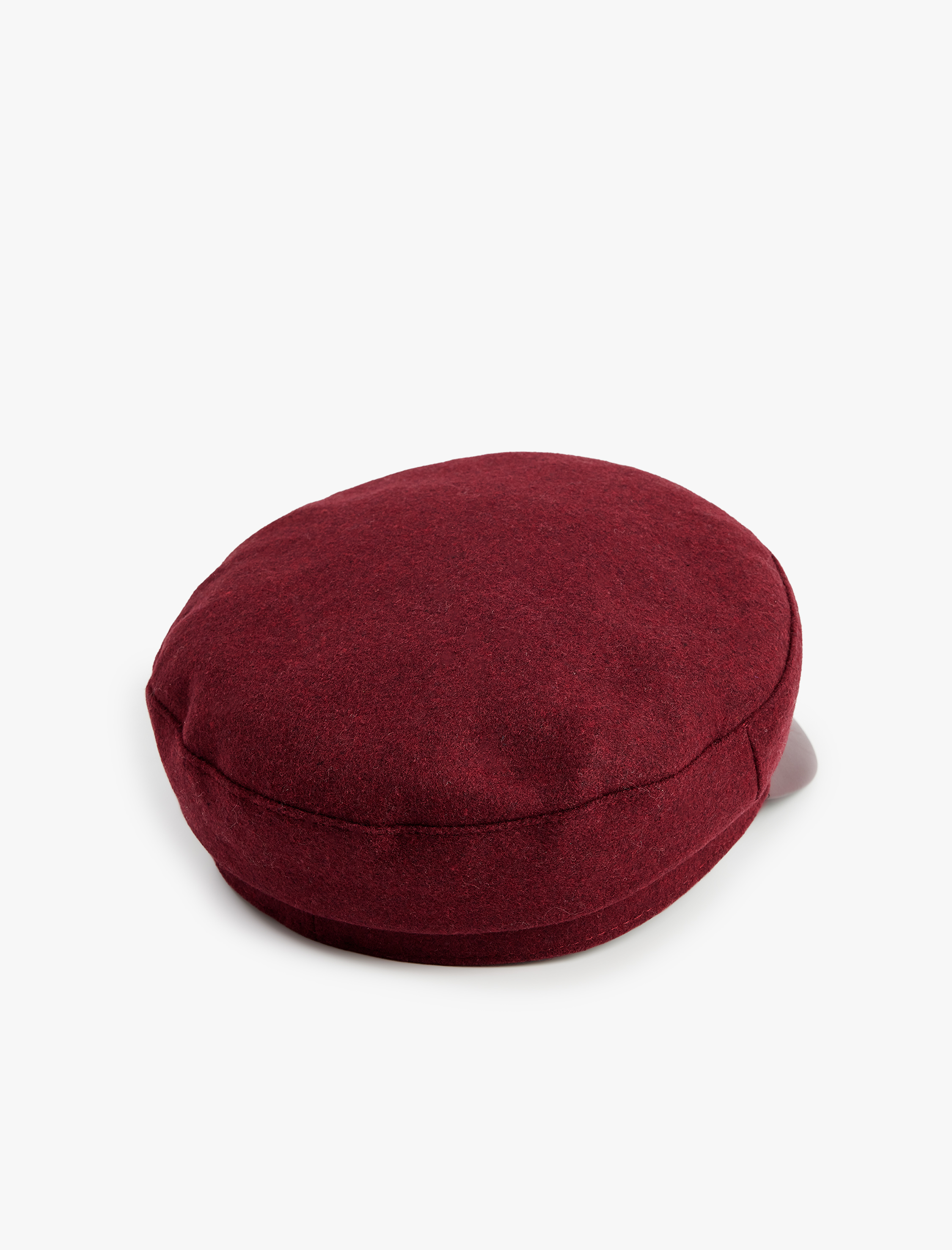  Kadın Suni Deri Detaylı Kasket Şapka