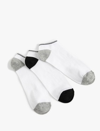 Renk Bloklu 3'lü Patik Çorap Seti