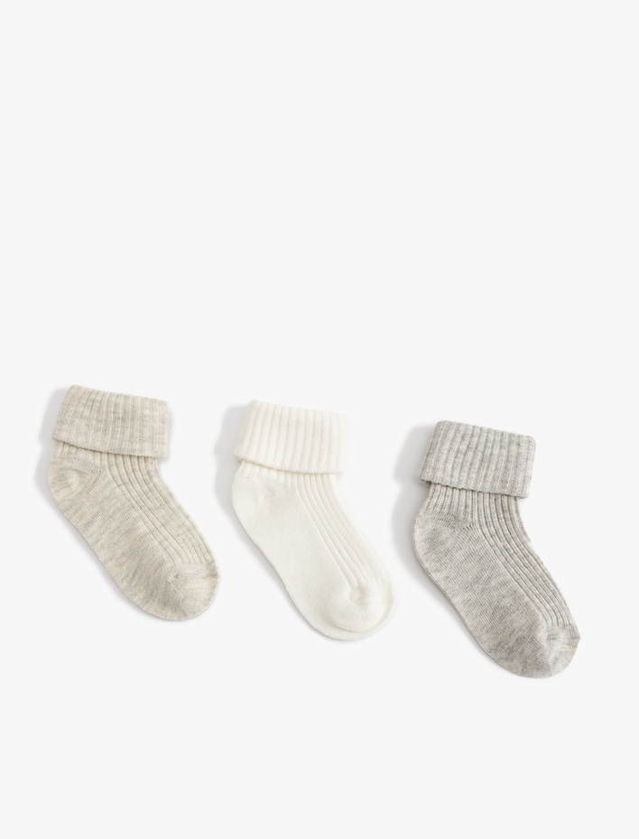 Erkek Bebek Pamuklu 3'lü Soket Çorap Seti