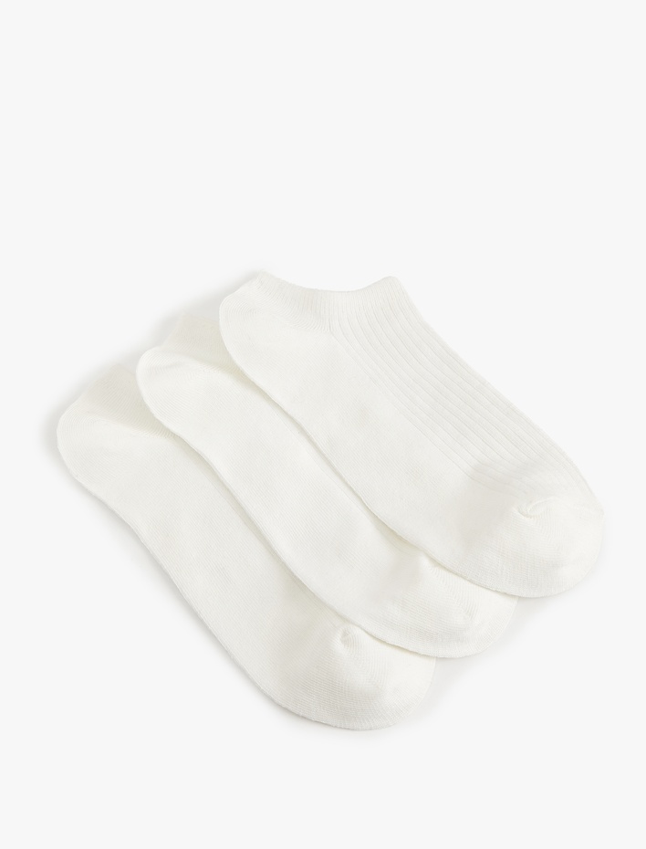 Erkek 3'lü Pamuklu Görünmez Çorap Seti