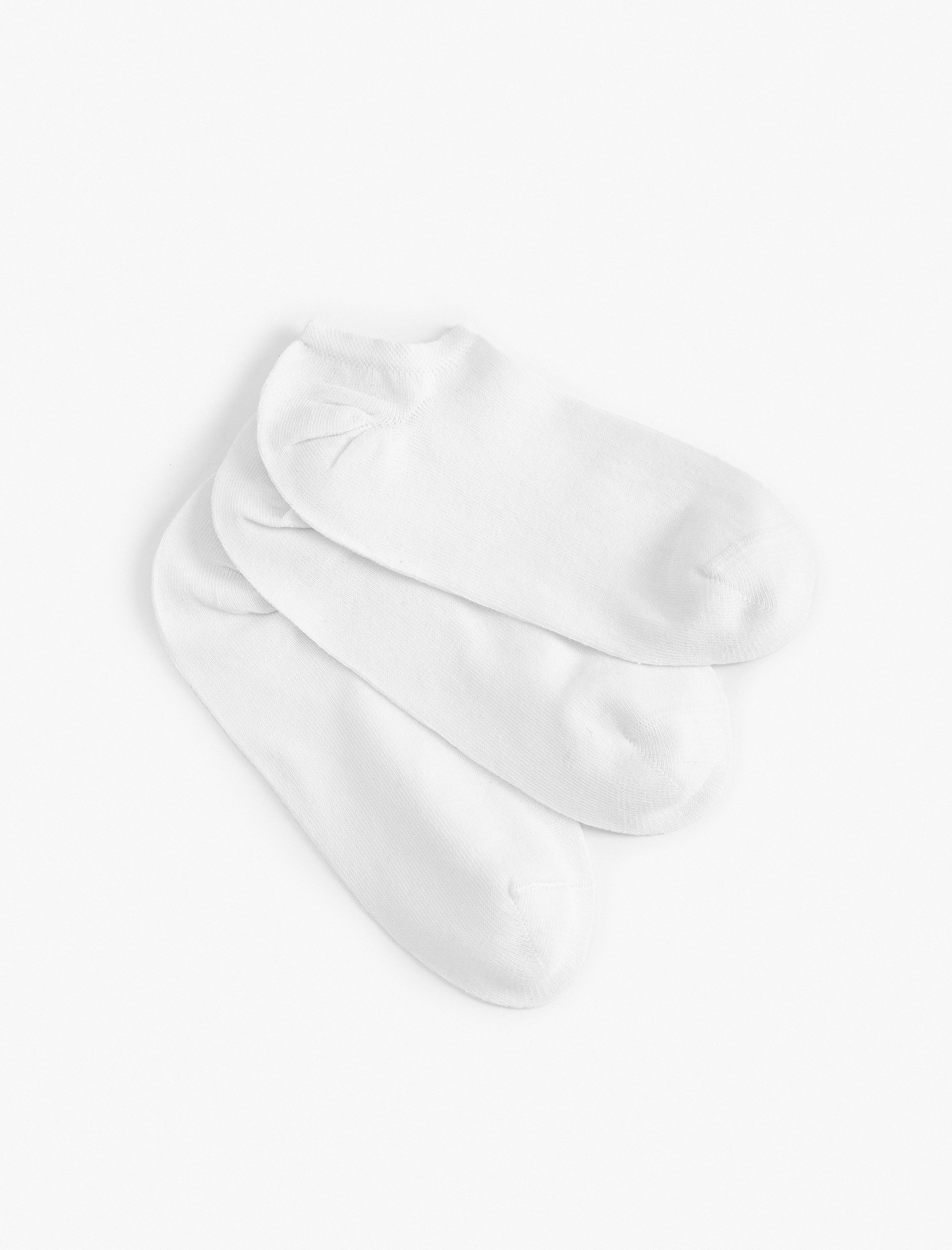  Erkek Pamuklu 3'lü Görünmez Çorap Seti