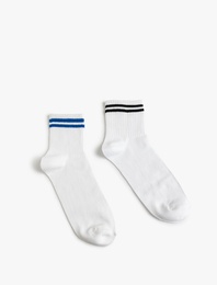 2'li Çizgili Soket Çorap Seti