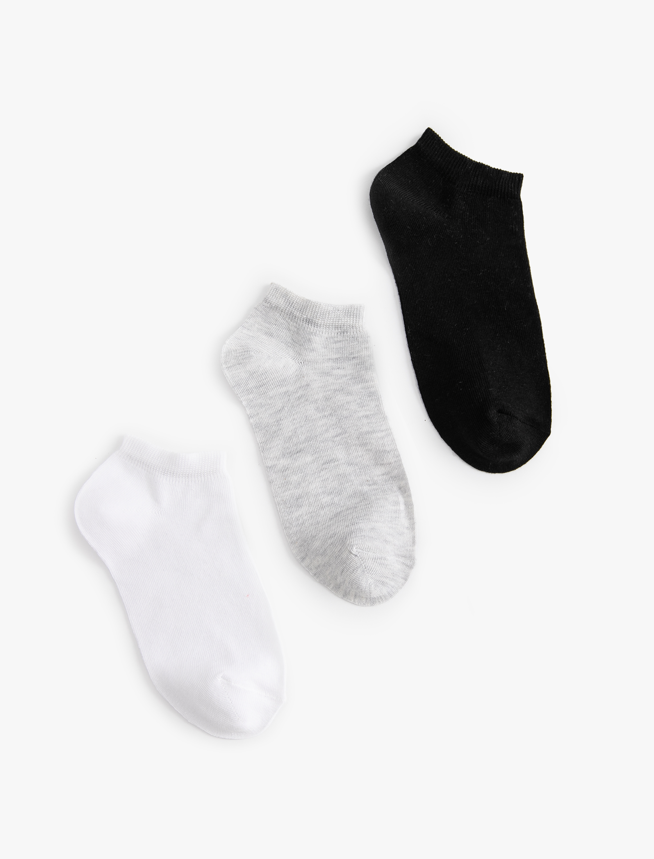  Kadın Pamuklu 3'lü Patik Çorap Seti