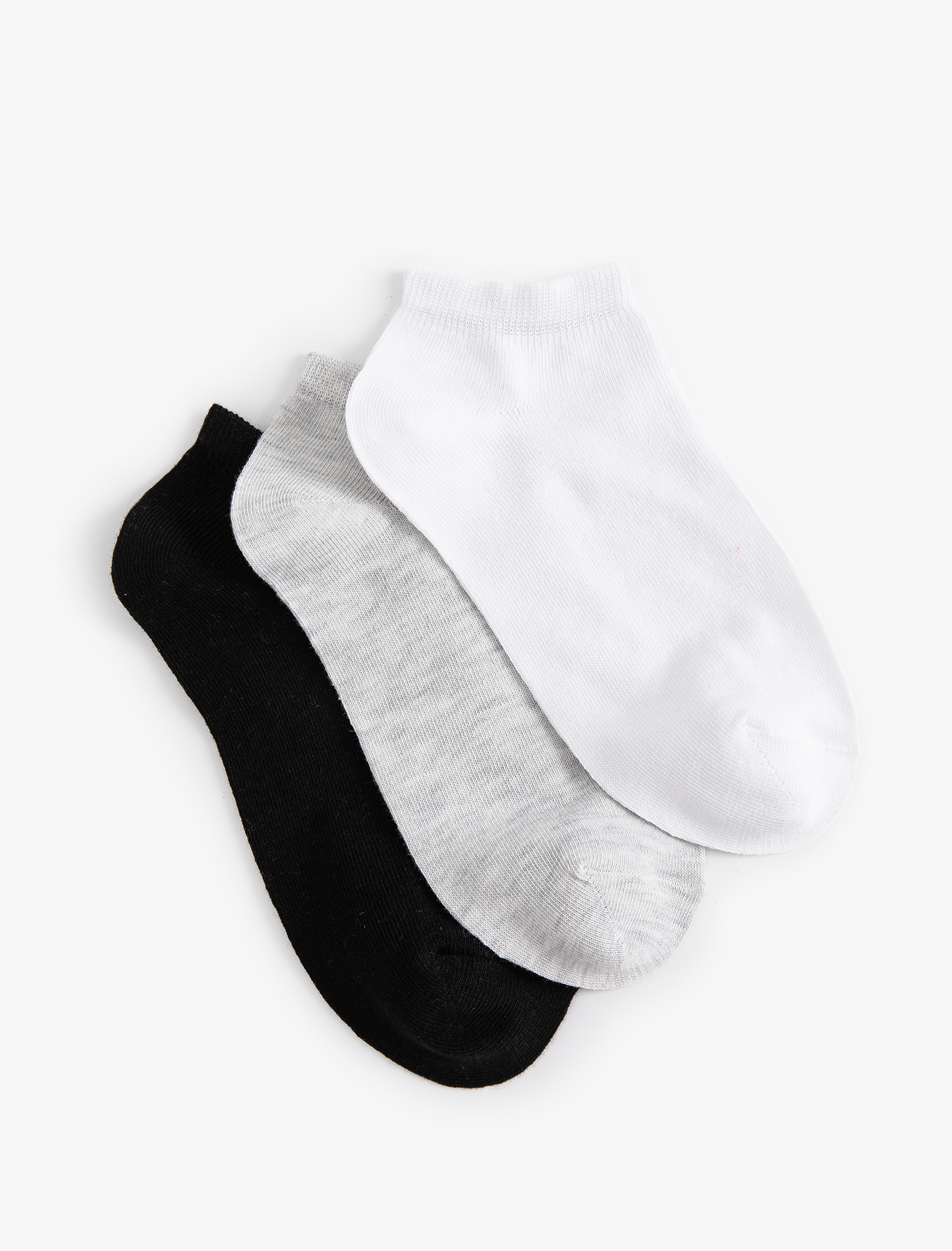  Kadın Pamuklu 3'lü Patik Çorap Seti