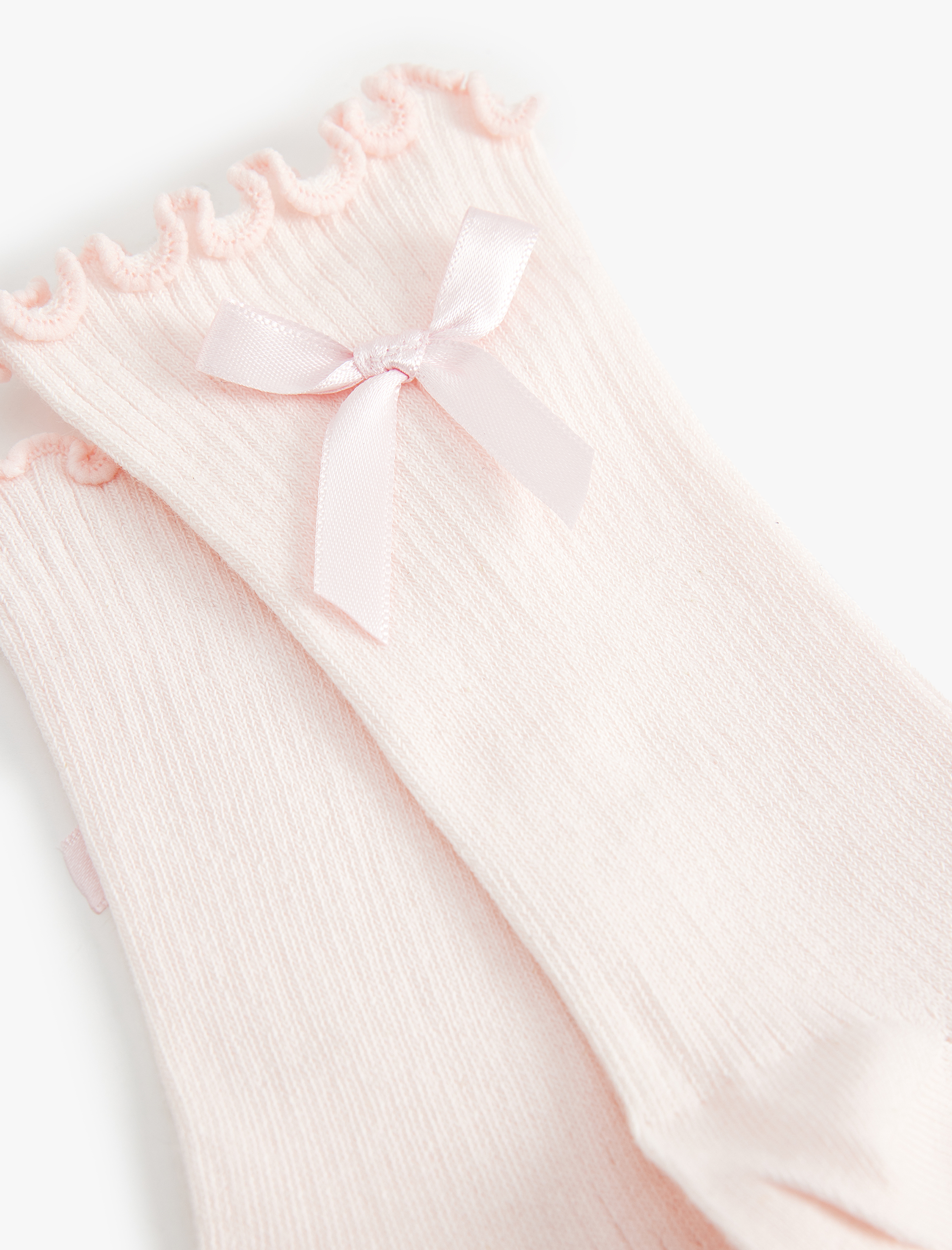  Kadın Fırfırlı Fiyonk Detaylı Soket Çorap