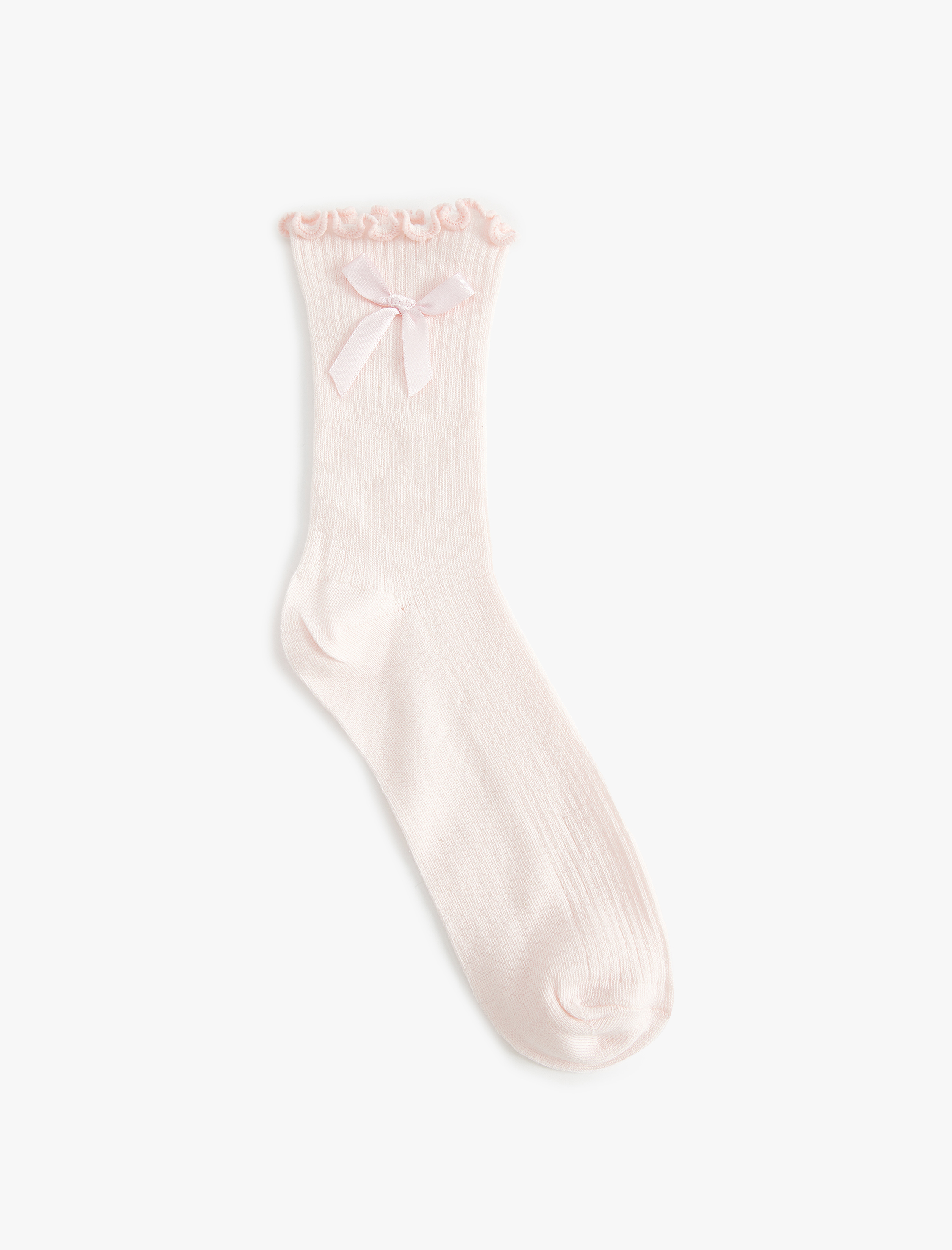  Kadın Fırfırlı Fiyonk Detaylı Soket Çorap