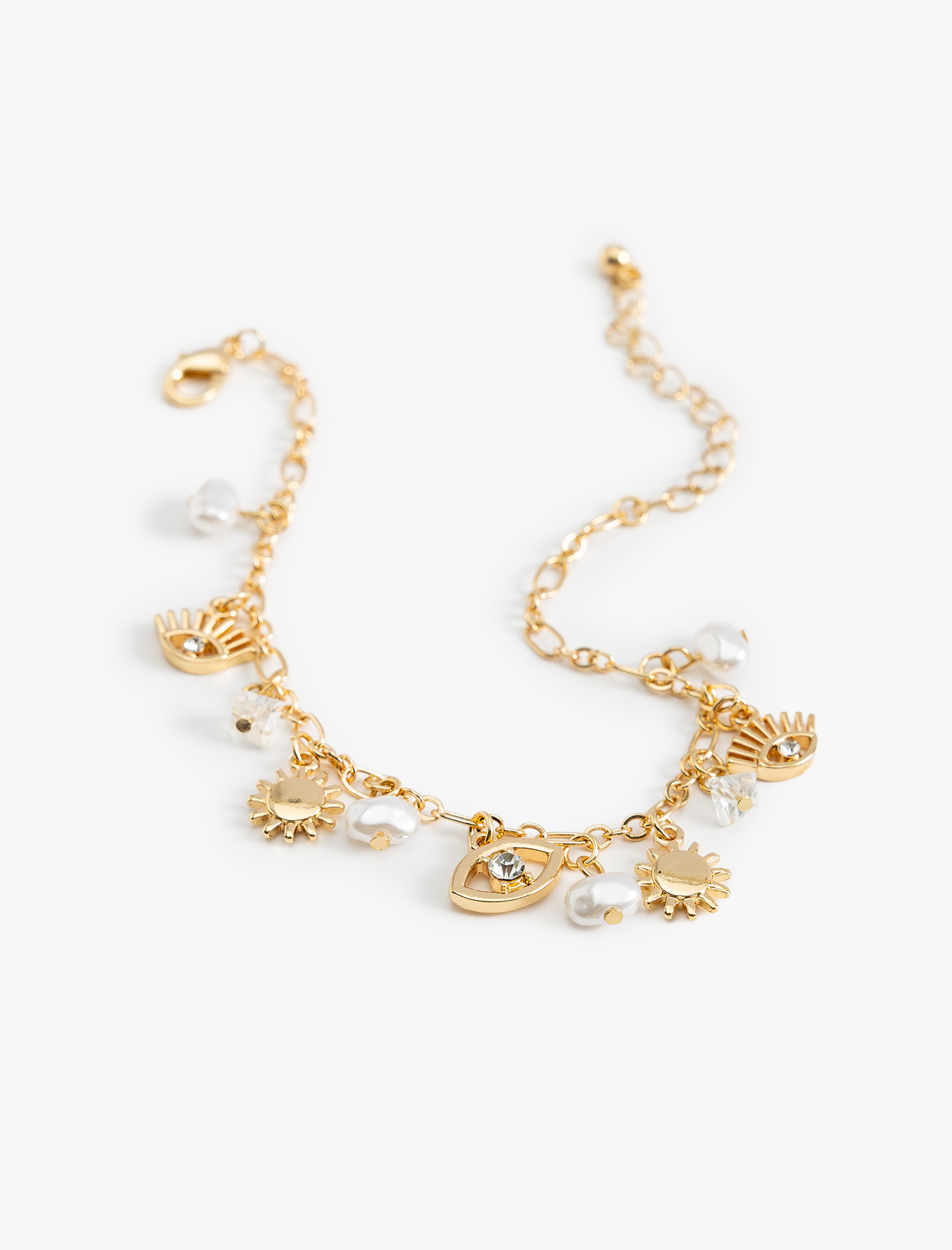  Kadın Charm Detaylı Sallantılı Zincir Bileklik