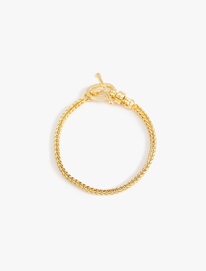 Kadın Kalp Detaylı Sallantılı Zincir Bileklik