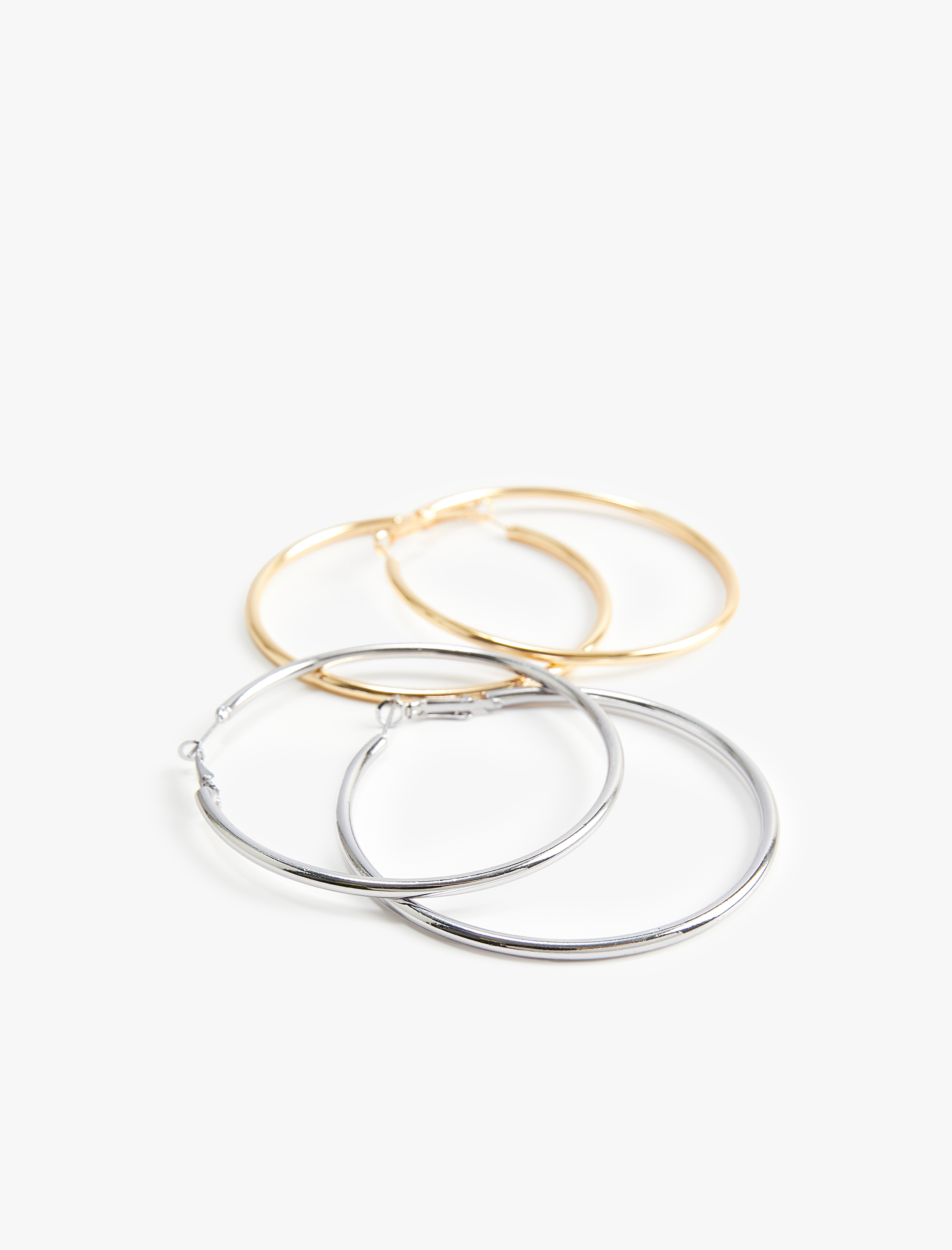  Kadın Büyük Boy 2'li Halka Küpe