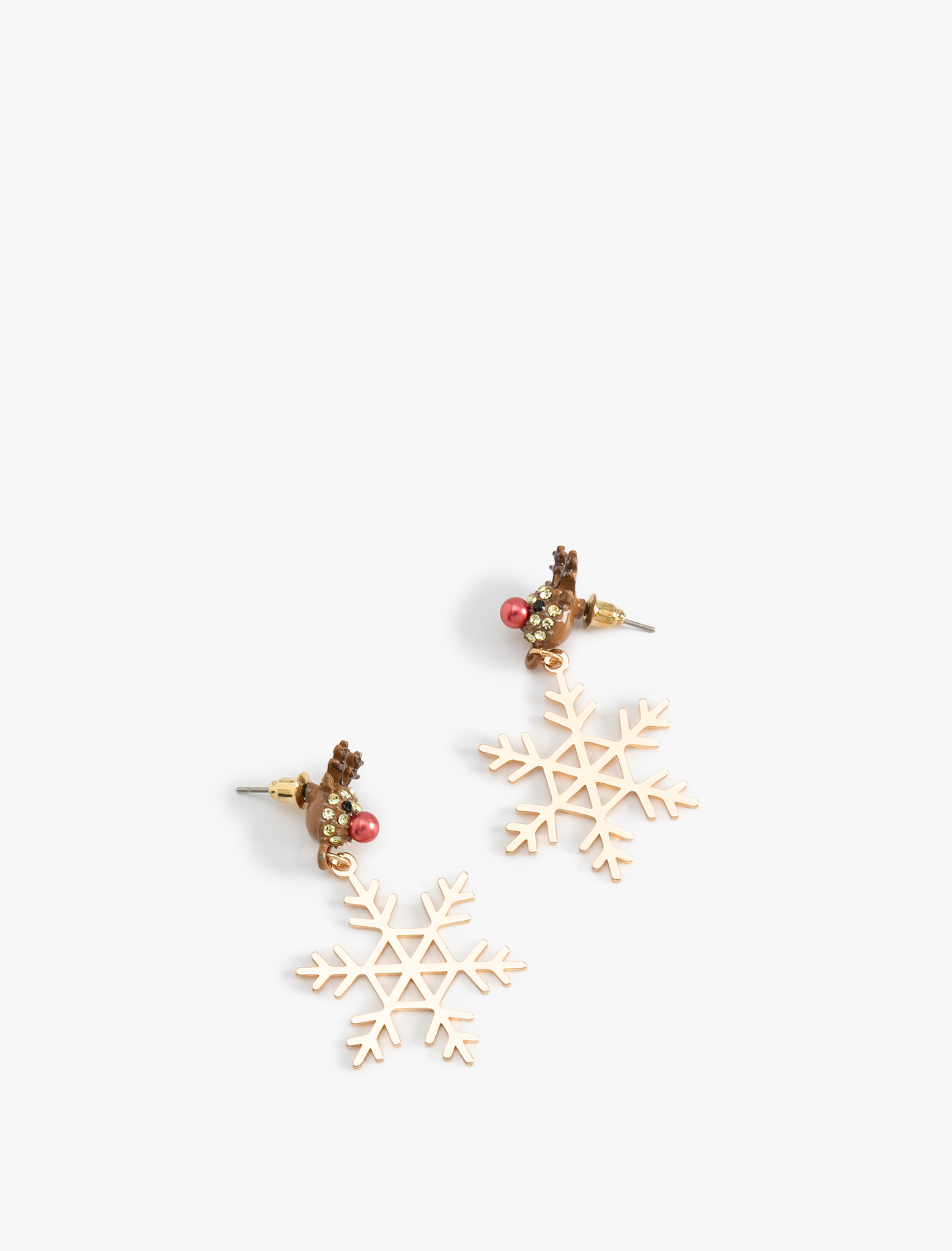  Kadın Sallantılı Yılbaşı Temalı Kar Tanesi Küpe