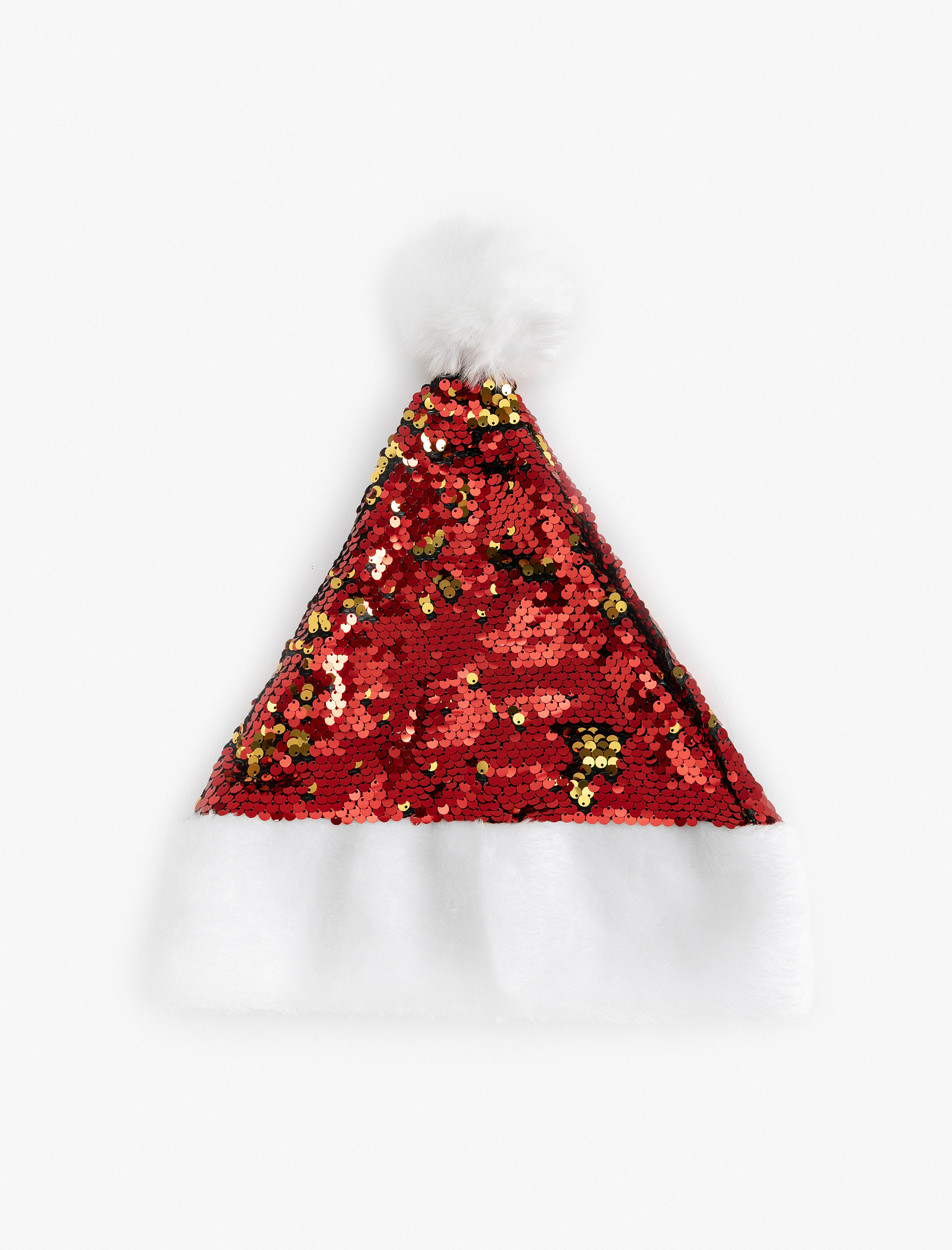  Kadın Pullu Payet Detaylı Ponponlu Yılbaşı Şapkası