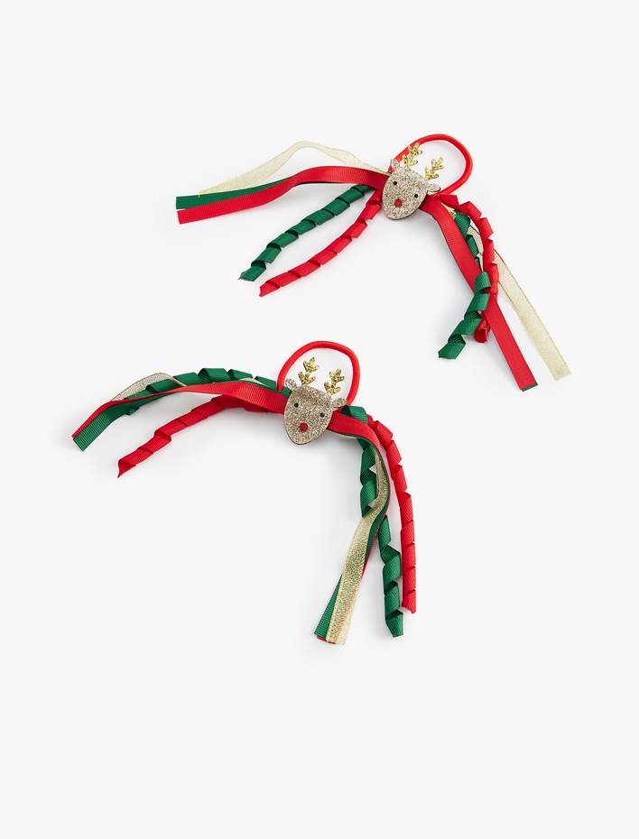 Kız Çocuk Geyik Detaylı 2'Li Toka Seti