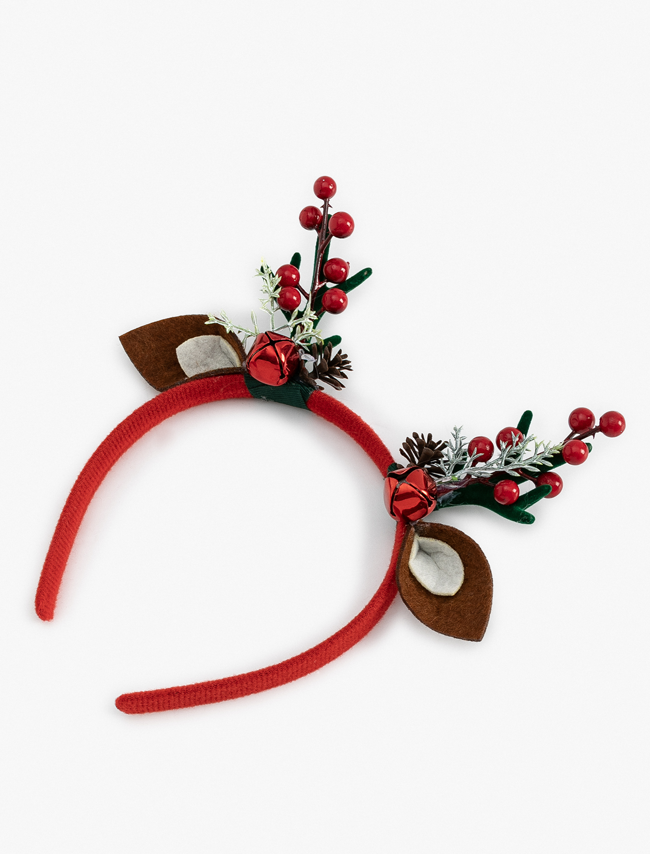  Kadın Geyik Kulağı ve Boynuz Aplikeli Yılbaşı Tacı