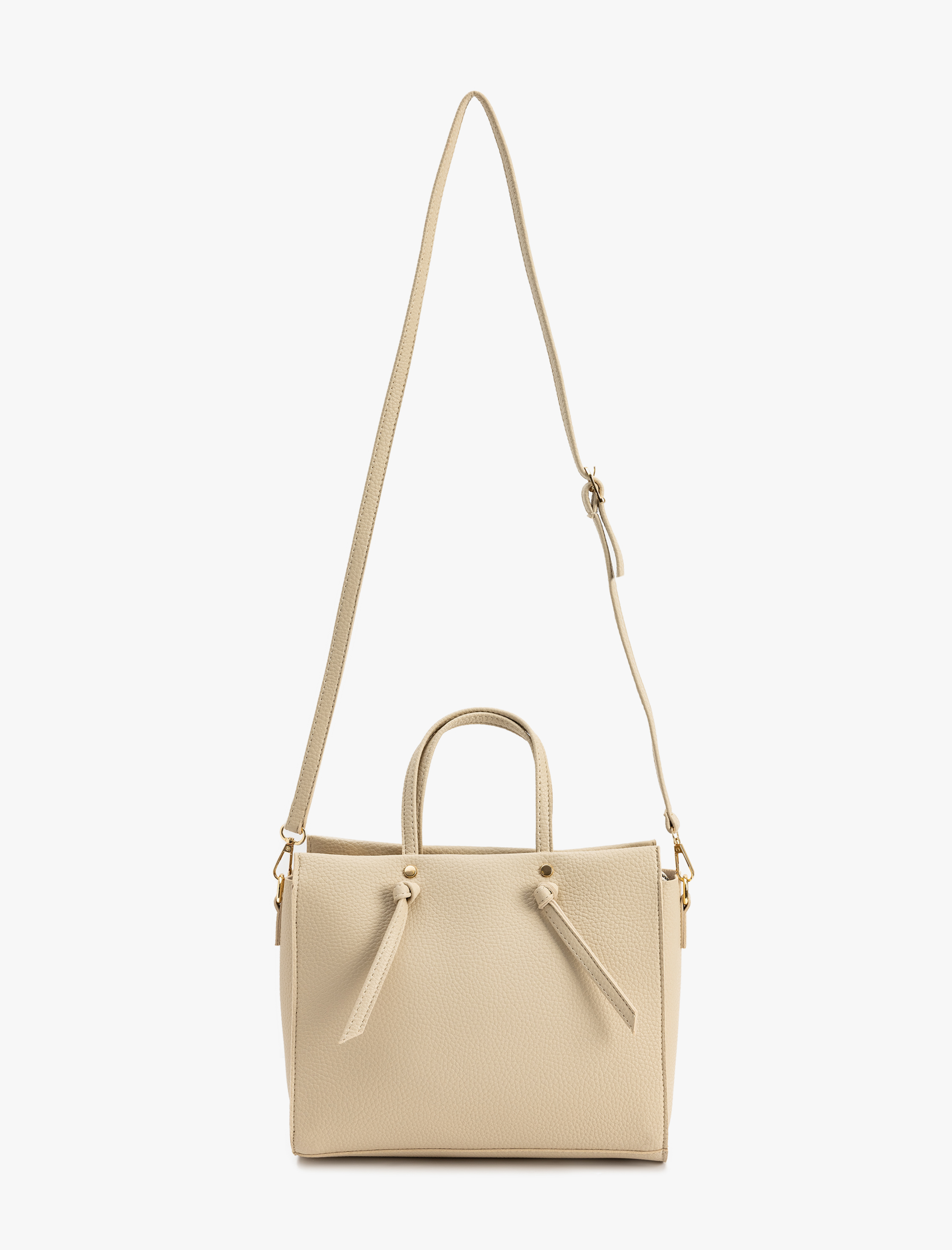  Kadın Fermuarlı Suni Deri Saplı Askılı Tote Çanta