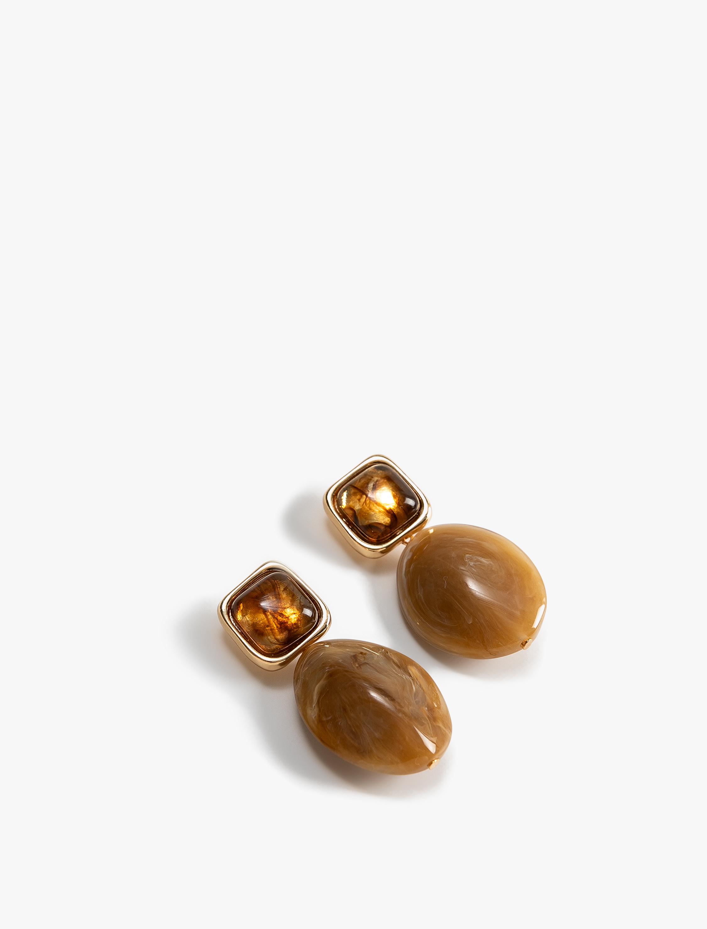  Kadın Taş Detaylı Sallantılı Geometrik Küpe