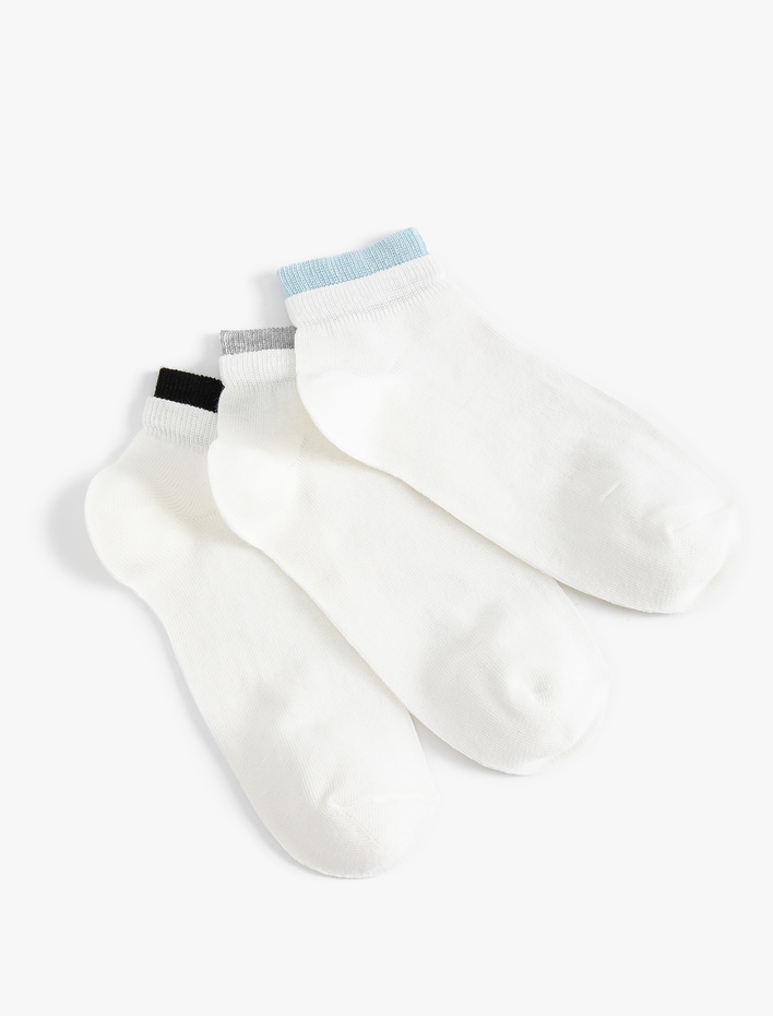 Kadın Pamuklu 3'lü Kısa Çorap Seti
