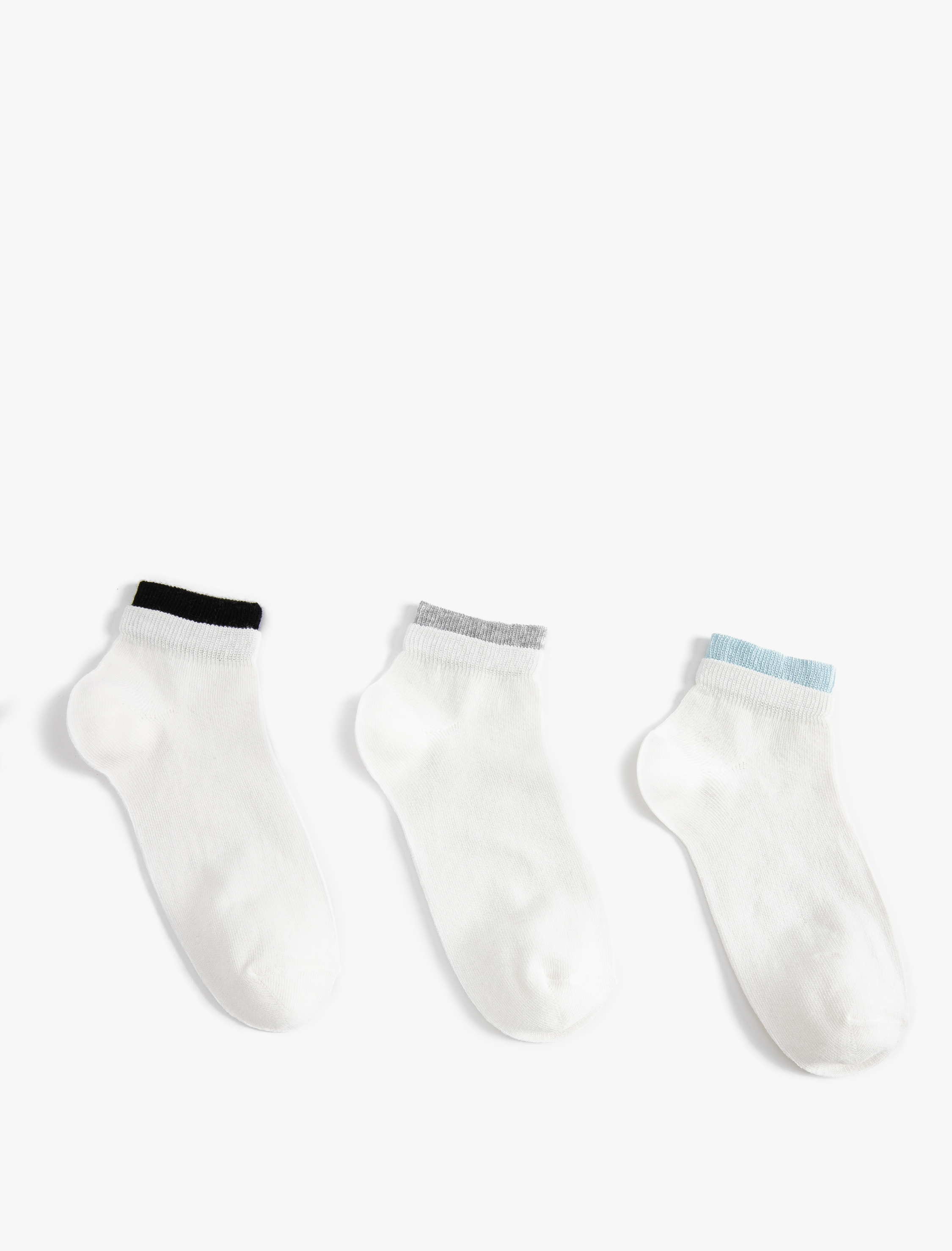  Kadın Pamuklu 3'lü Kısa Çorap Seti