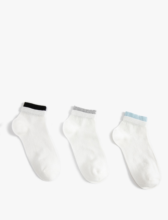 Kadın Pamuklu 3'lü Kısa Çorap Seti