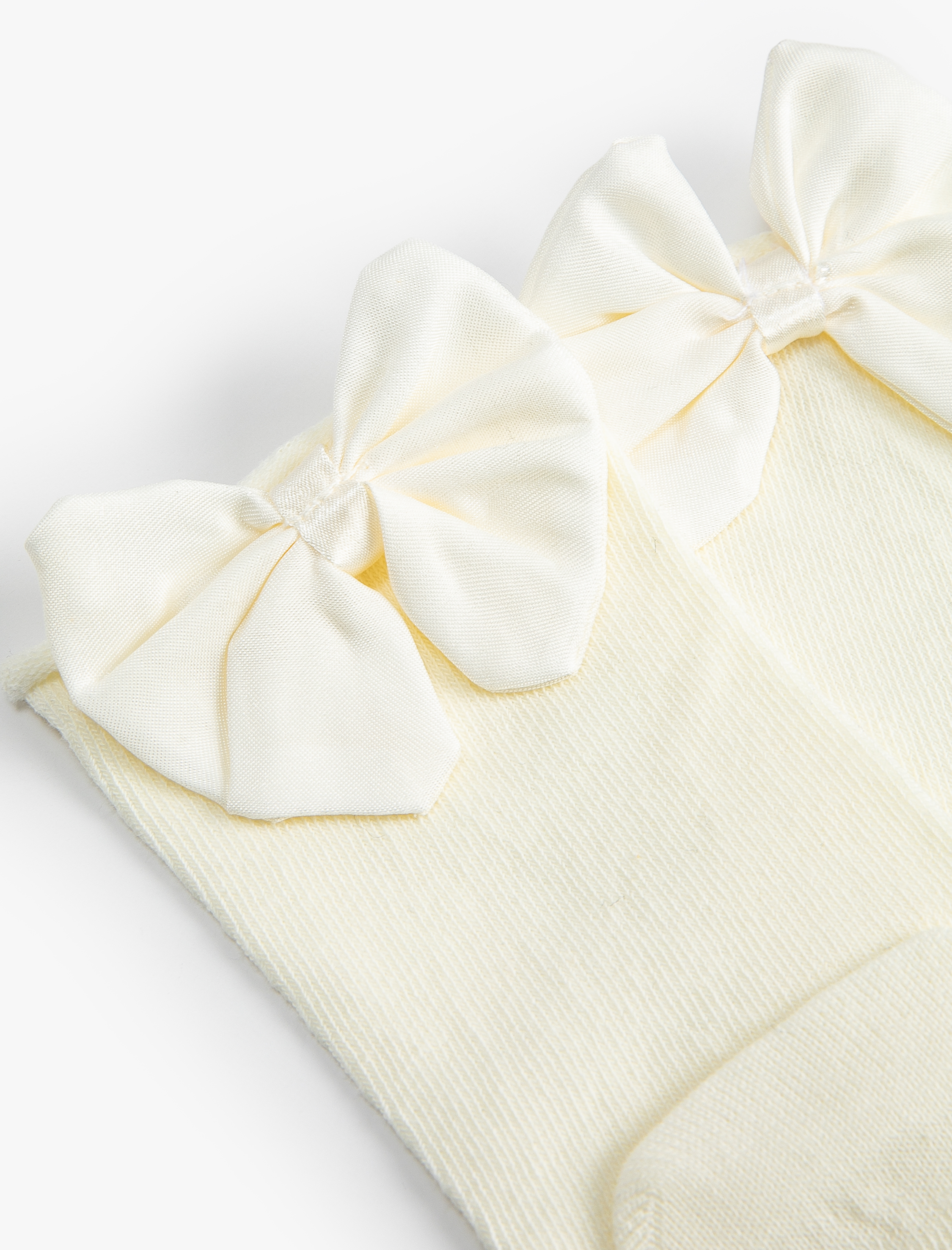  Kız Çocuk Pamuklu Fiyonklu Soket Çorap