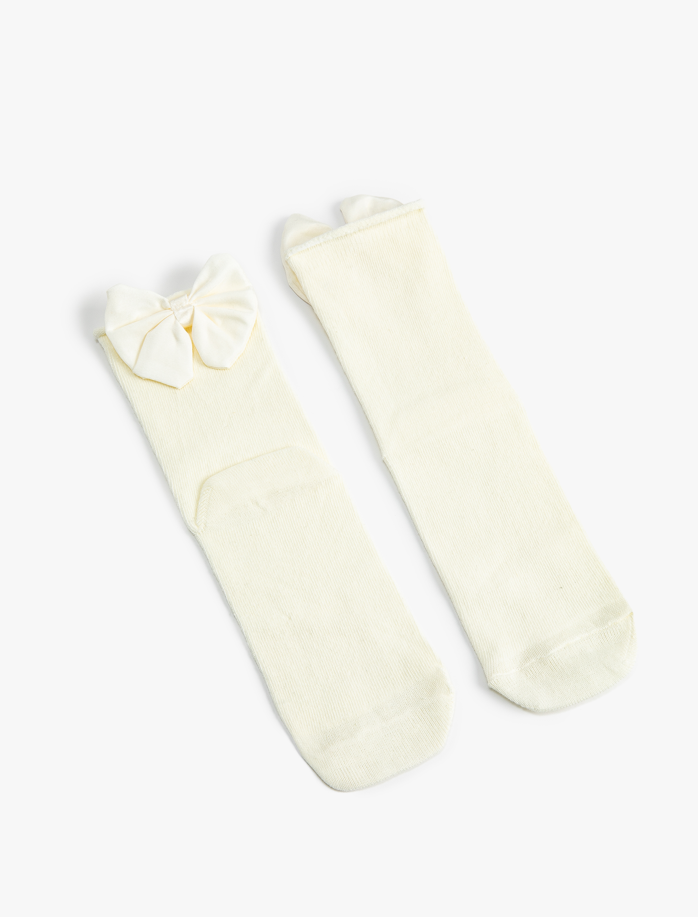  Kız Çocuk Pamuklu Fiyonklu Soket Çorap