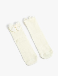 Pamuklu Fiyonklu Soket Çorap