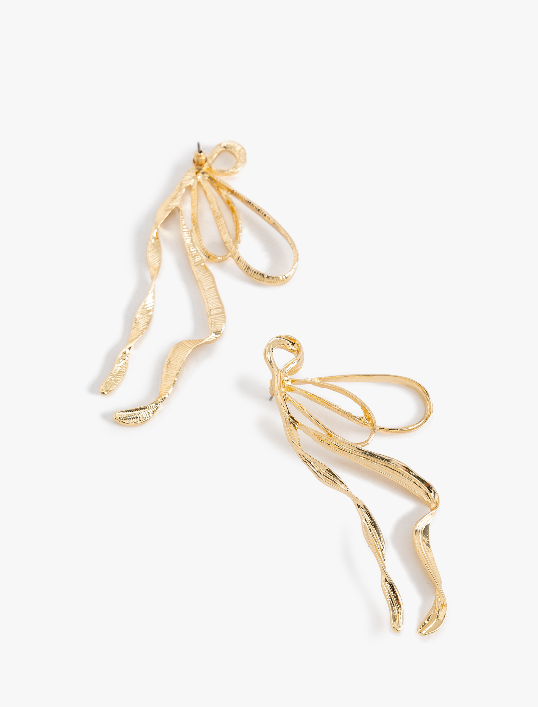  Kadın Büyük Boy Fiyonk Küpe