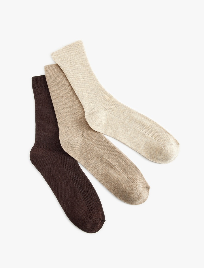 Kadın Çok Renkli 3'lü Soket Çorap Seti