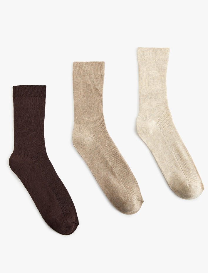 Kadın Çok Renkli 3'lü Soket Çorap Seti