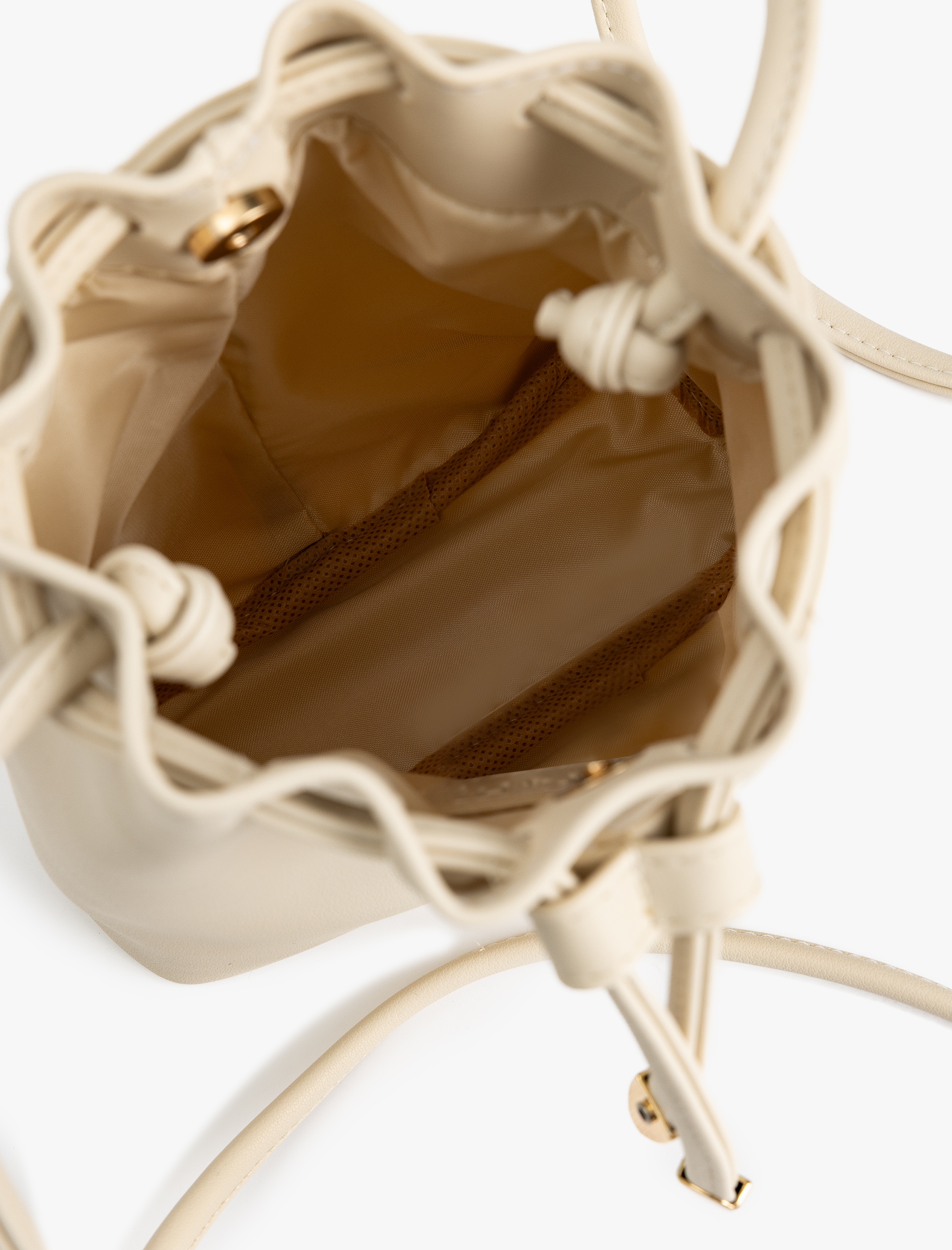  Kadın Suni Deri Büzgülü Püsküllü Askılı Çapraz Çanta