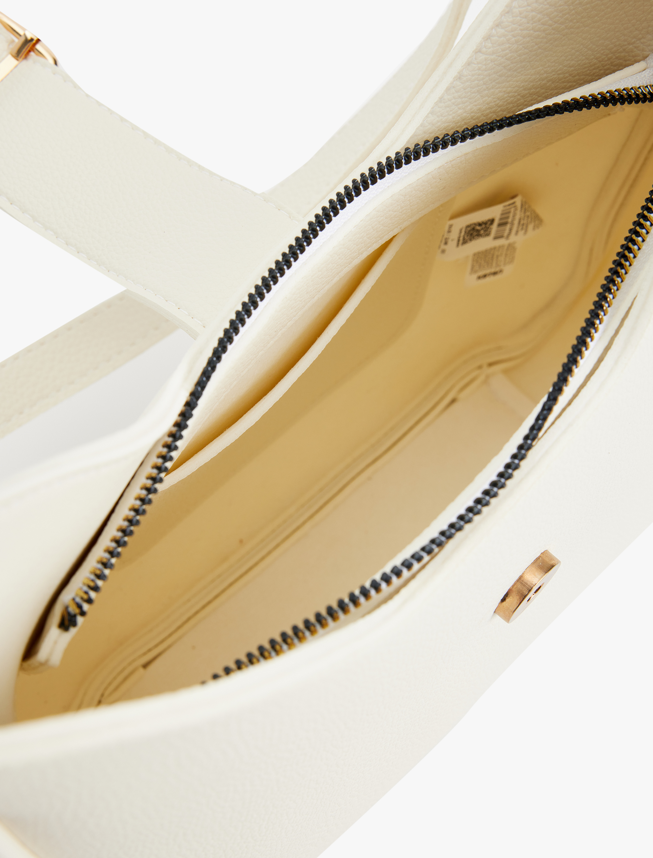  Kadın Metal Tokalı Fermuarlı Suni Deri Tote Çanta