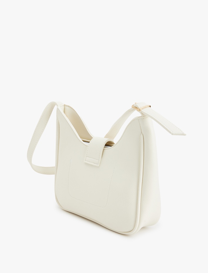 Kadın Metal Tokalı Fermuarlı Suni Deri Tote Çanta