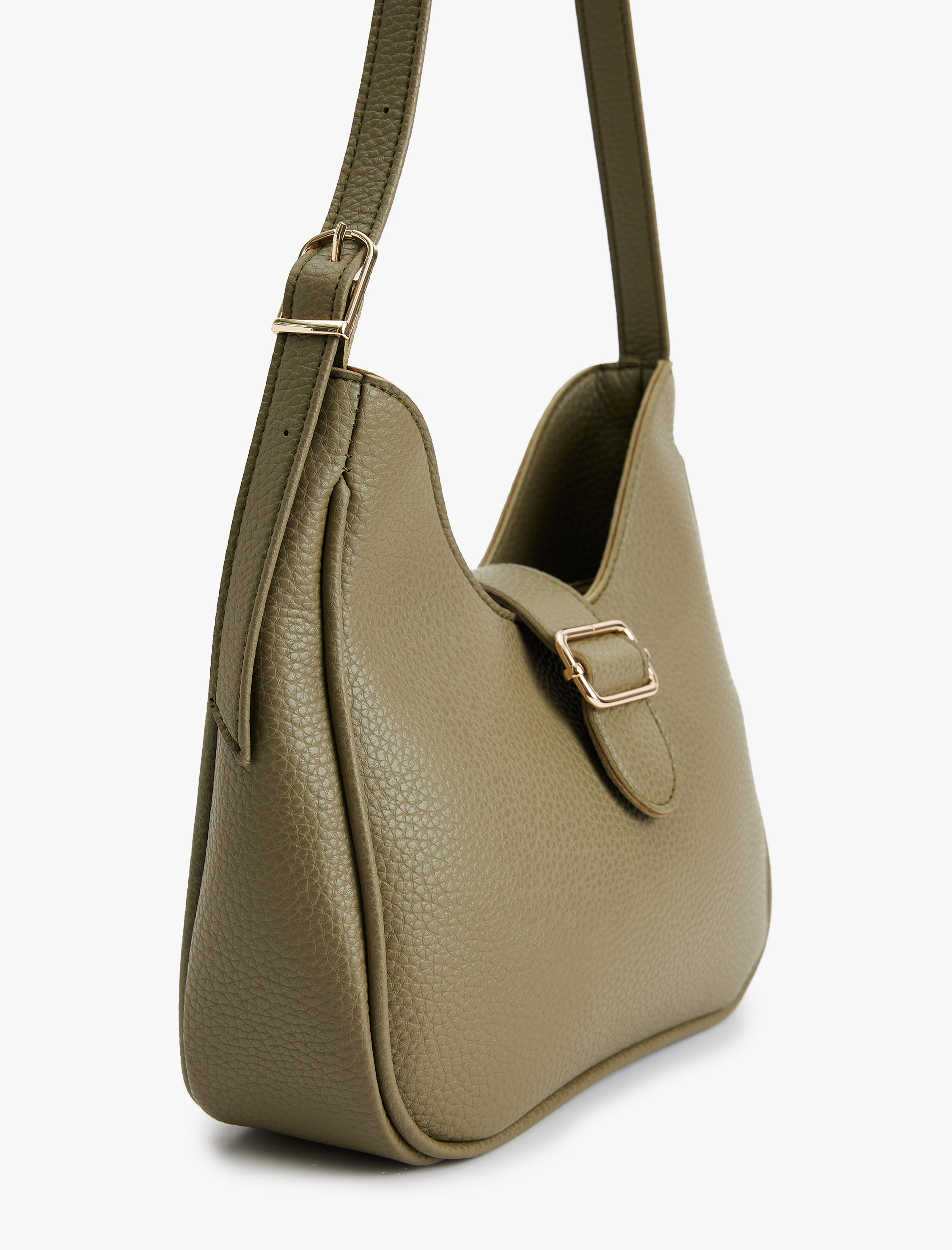  Kadın Metal Tokalı Fermuarlı Suni Deri Tote Çanta